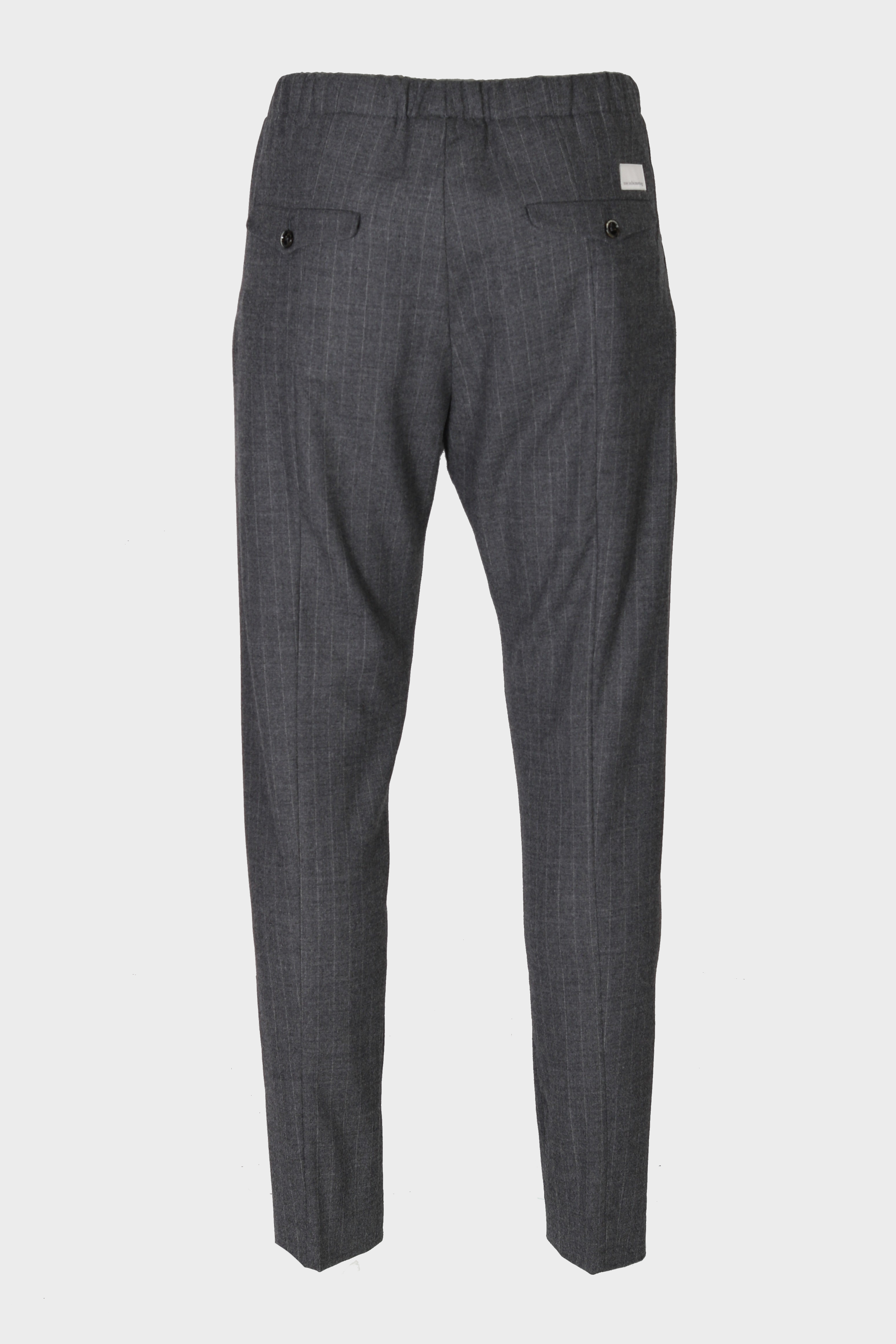 NINE:INTHE:MORNING Mirco Wool Stretch Pant in Dark Grey Pinstripes 54
