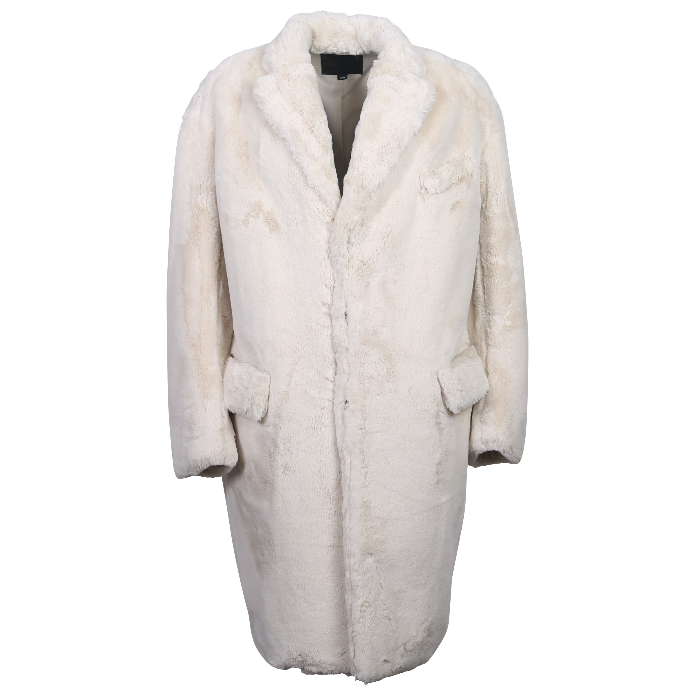 R13 Teddy Bear Coat in Ecru