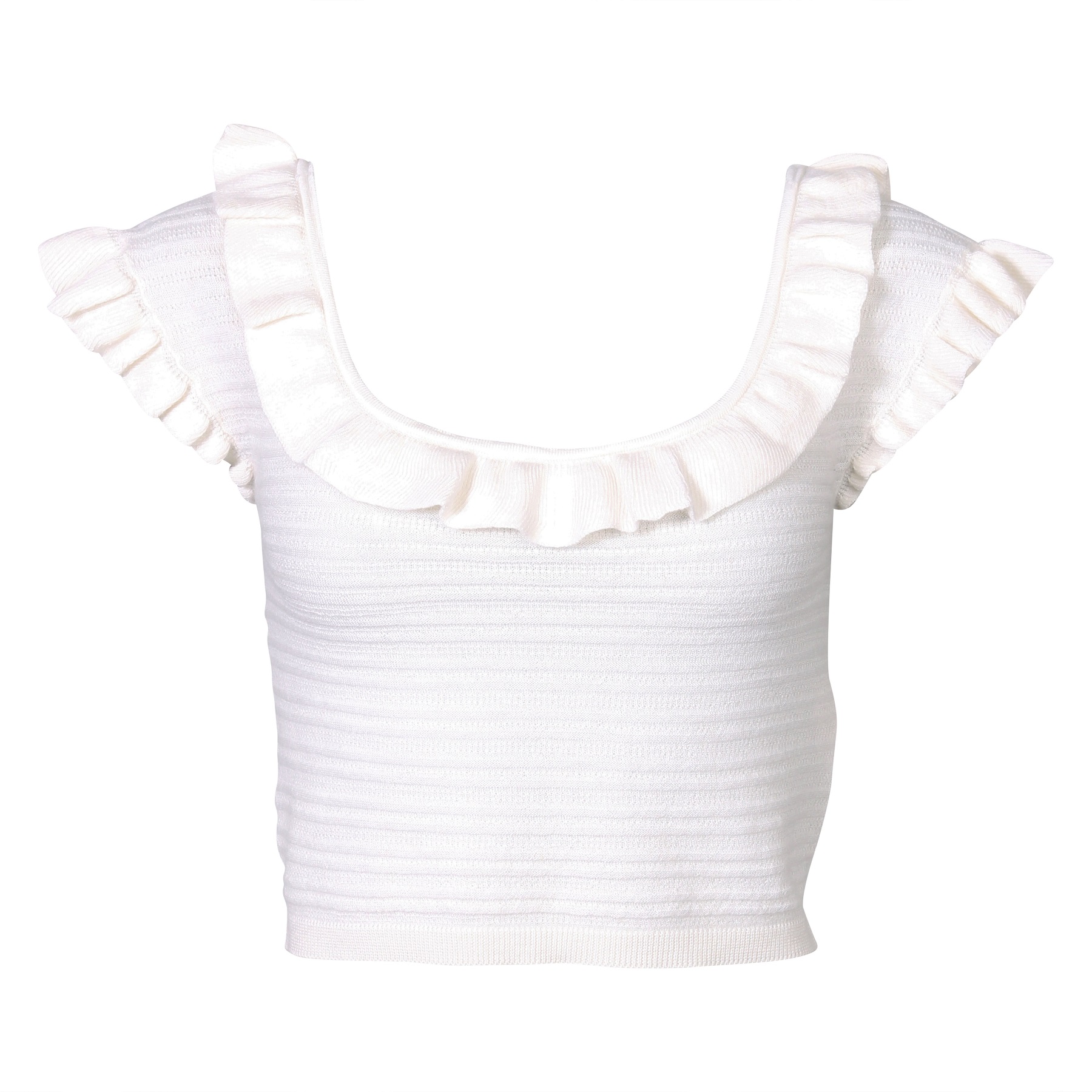 FLONA Cashmere Top in Off White M