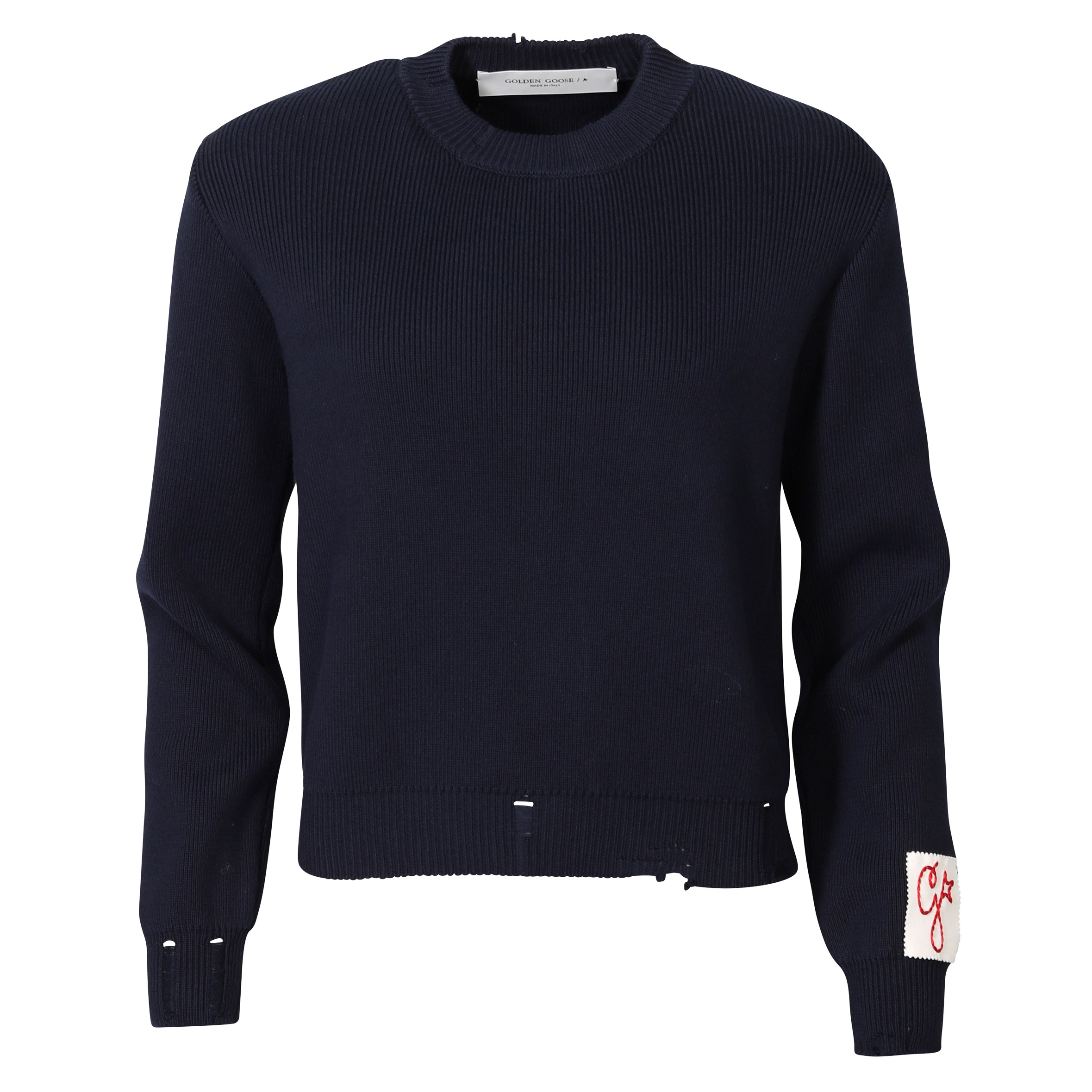 Golden Goose Cotton Knit Pullover Dani in Dark Navy