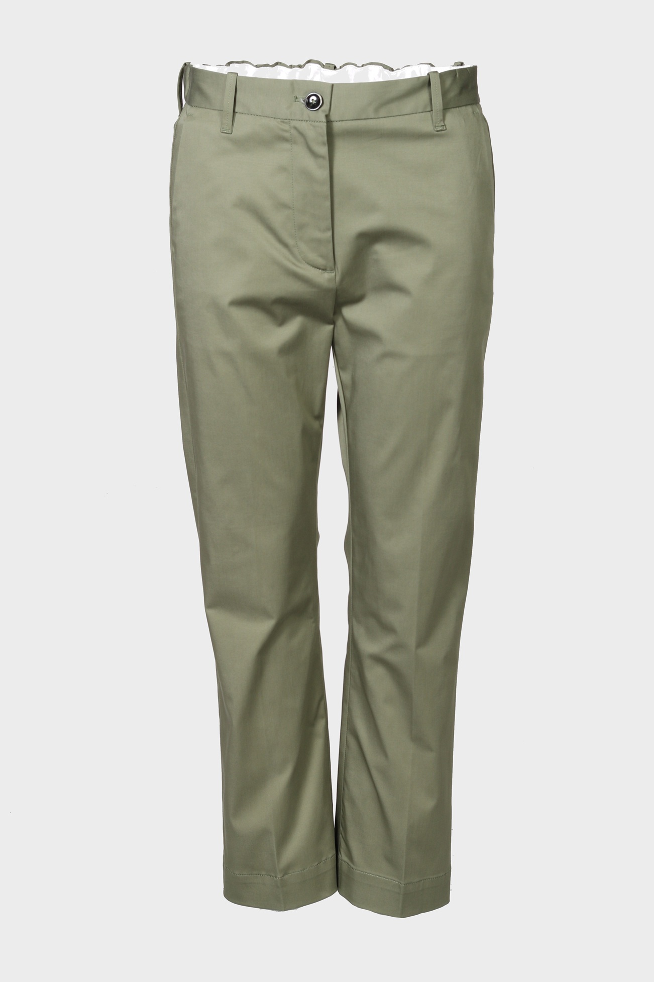 NINE:INTHE:MORNING Magda Cropped Bootcut in Olive