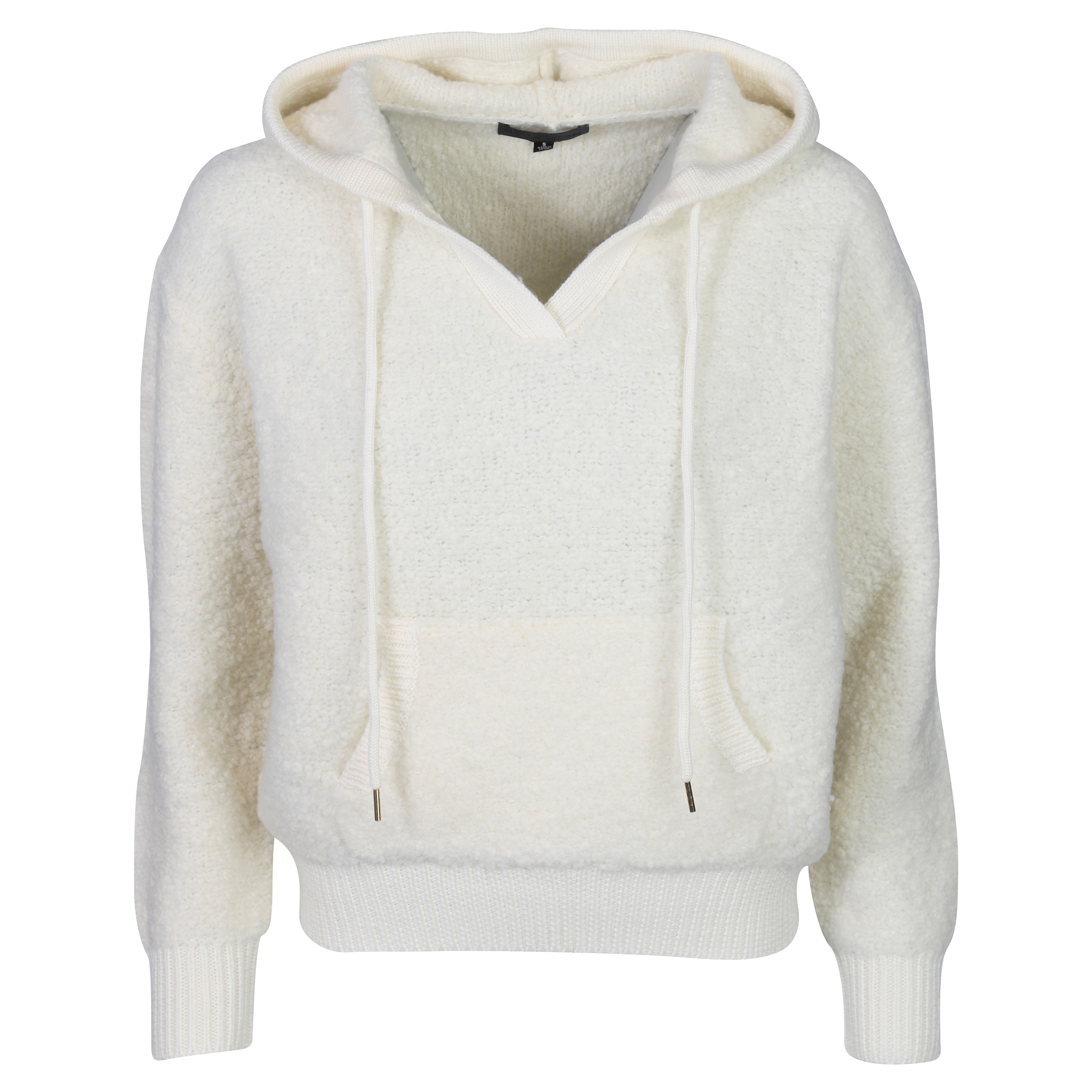 Nili Lotan Marcella Fluffy Knit Hoddie in Ivory