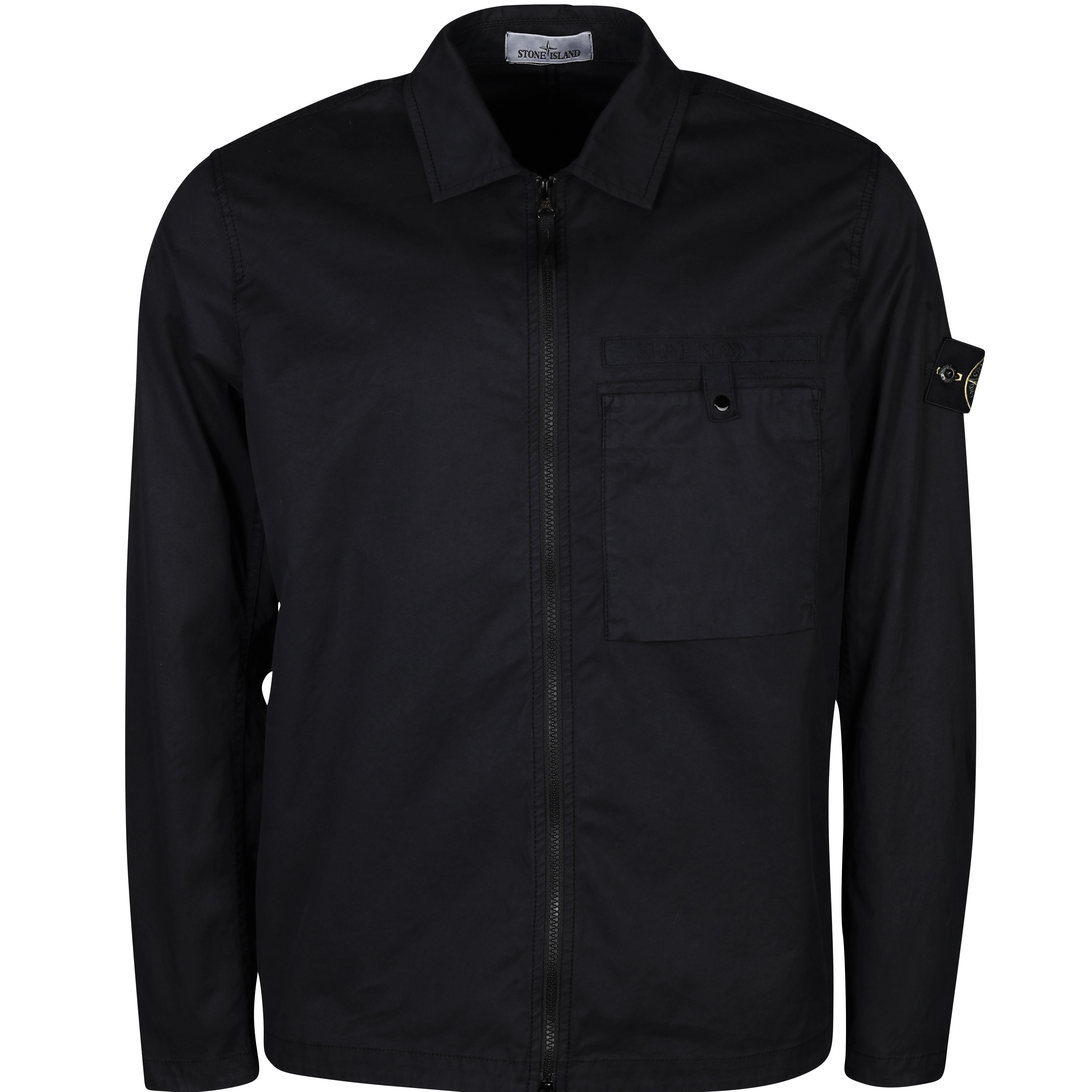 Stone Island Cotton Overshirt in Black