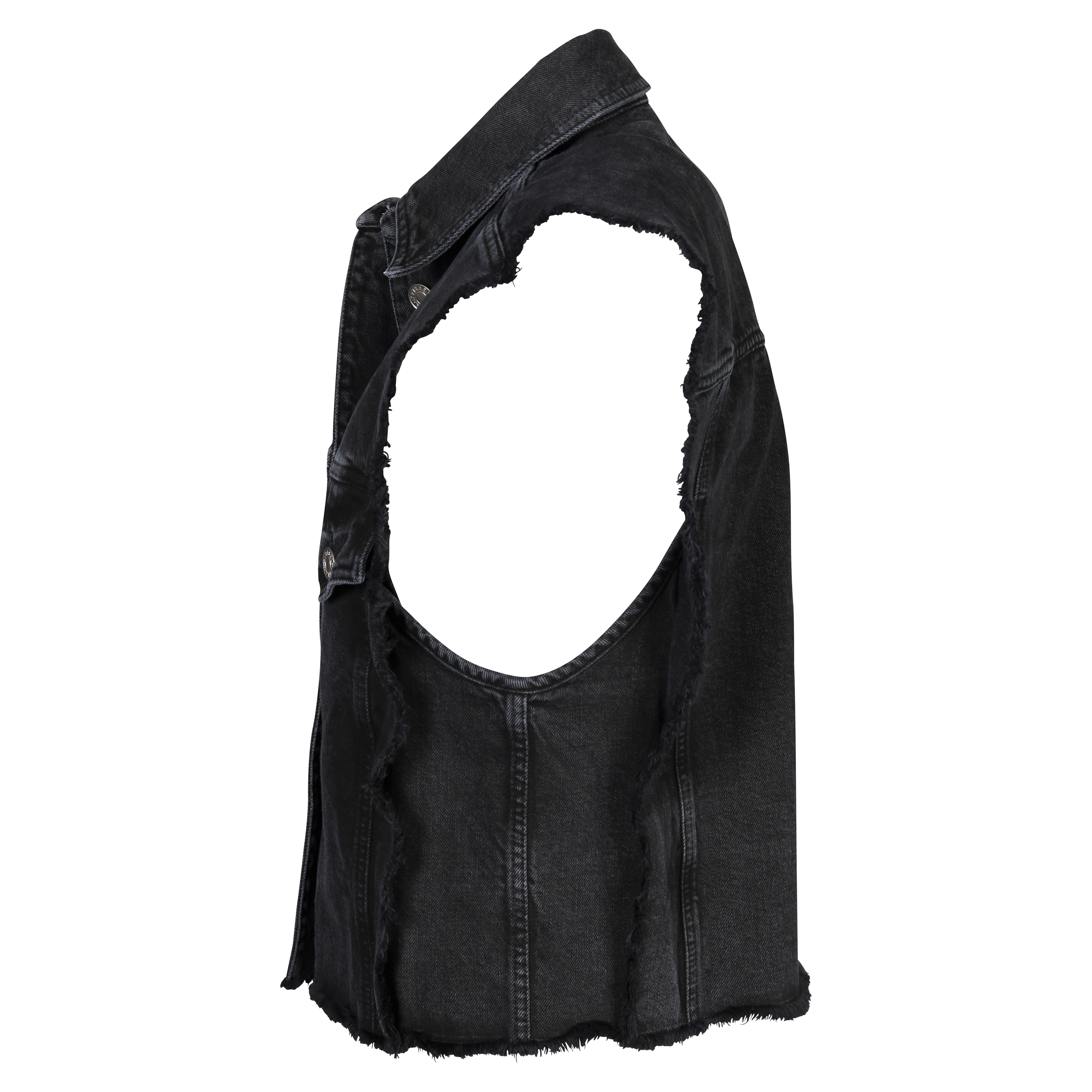 Isabel Marant Étoile Denim Vest Tyra in Faded Black XS