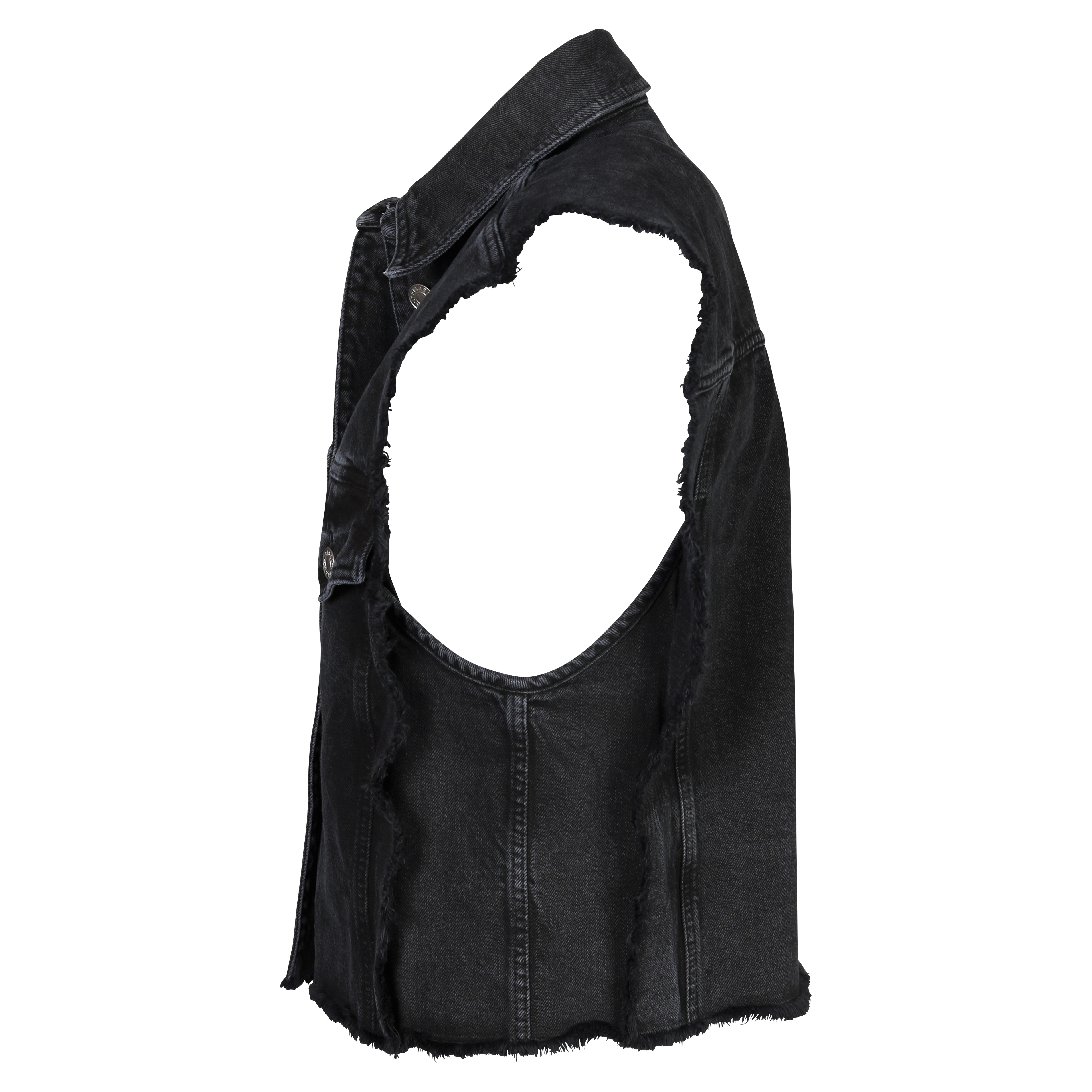 Isabel Marant Étoile Denim Vest Tyra in Faded Black M