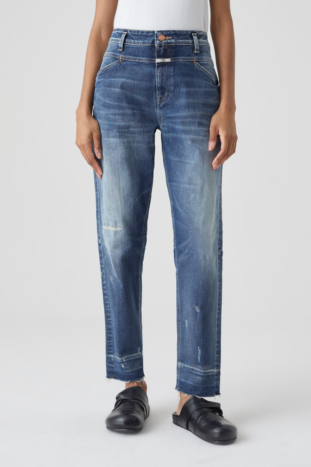 CLOSED X-Lent Boyfriend Jeans in Mid Blue