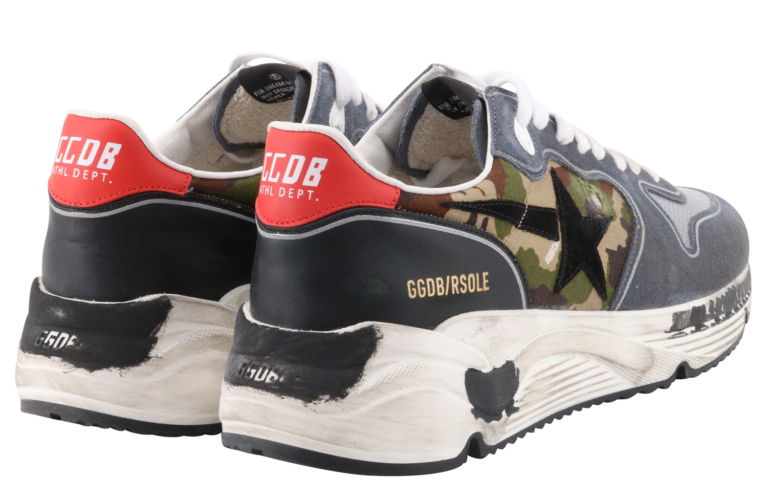Golden Goose Running Camouflage Ripstop Grey