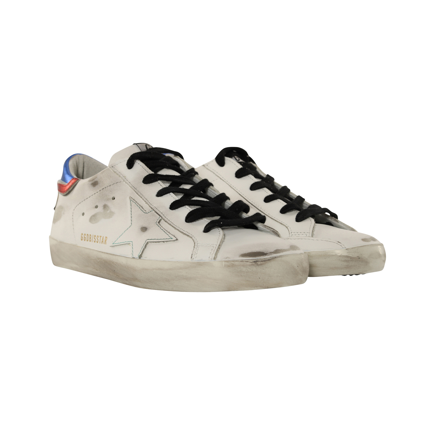Golden Goose Sneaker Superstar White/Blue/Red