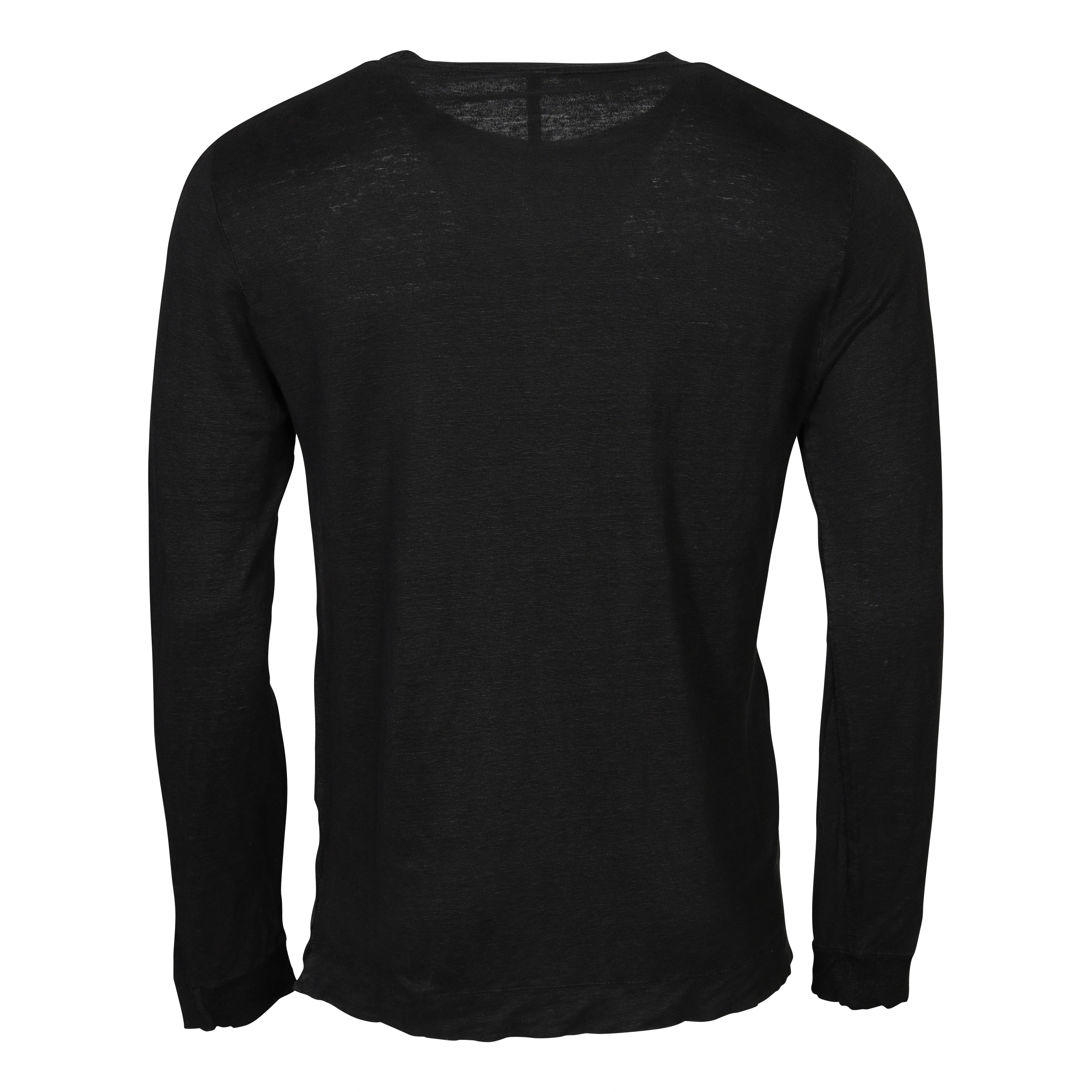 Transit Uomo Hemp/Linen Longsleeve in Black XL