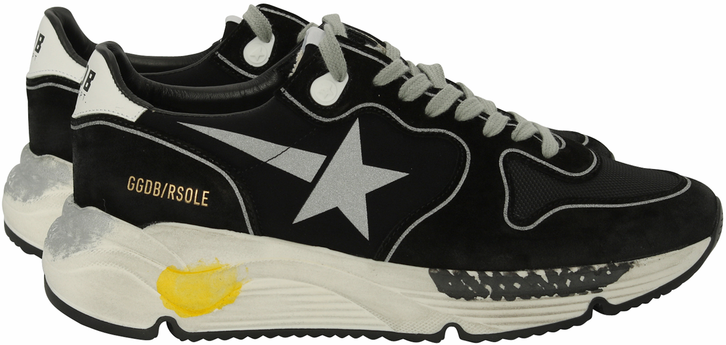 Golden Goose Sneaker Running Black-Lycra-Silver Star