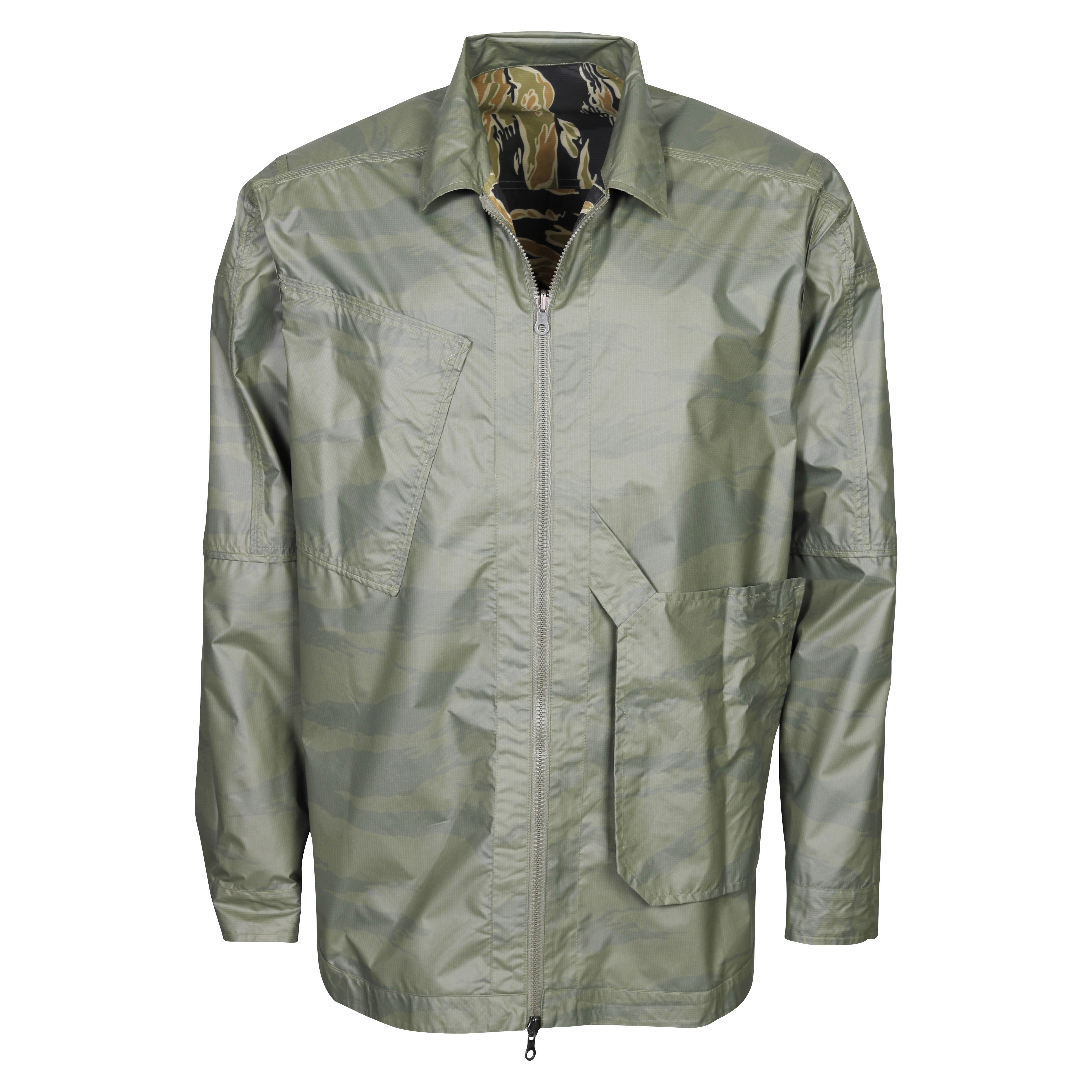 Maharishi Camo Reversible Packaway Shirt Jacket in Tigerstripe Olive S