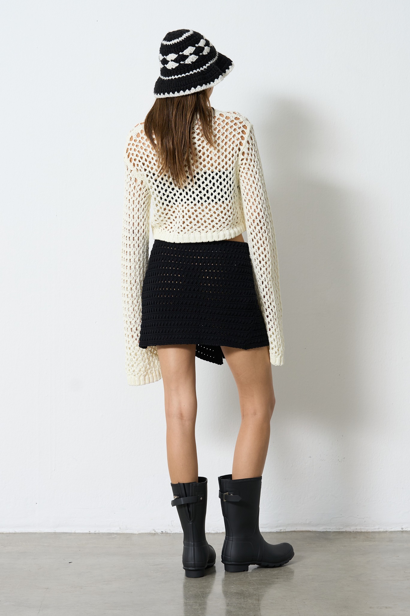 HALFBOY Short Net Pullover in Cream