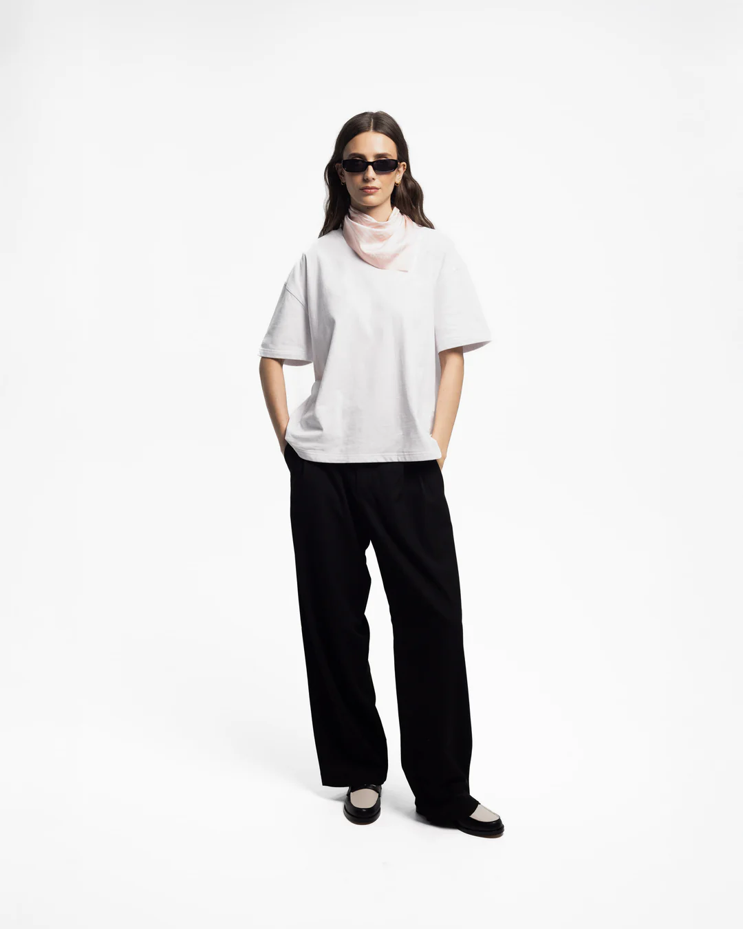 PERPLEX Cropped Boxy Fit T-Shirt in White