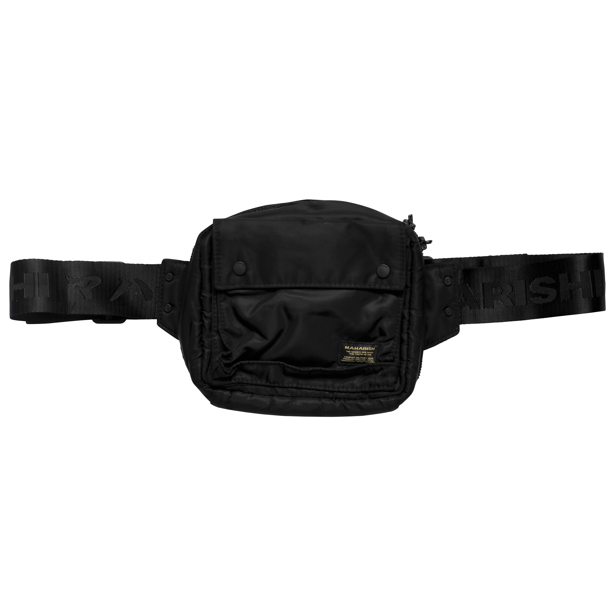MAHARISHI 9633 Mini Travel Waist Bag in Black