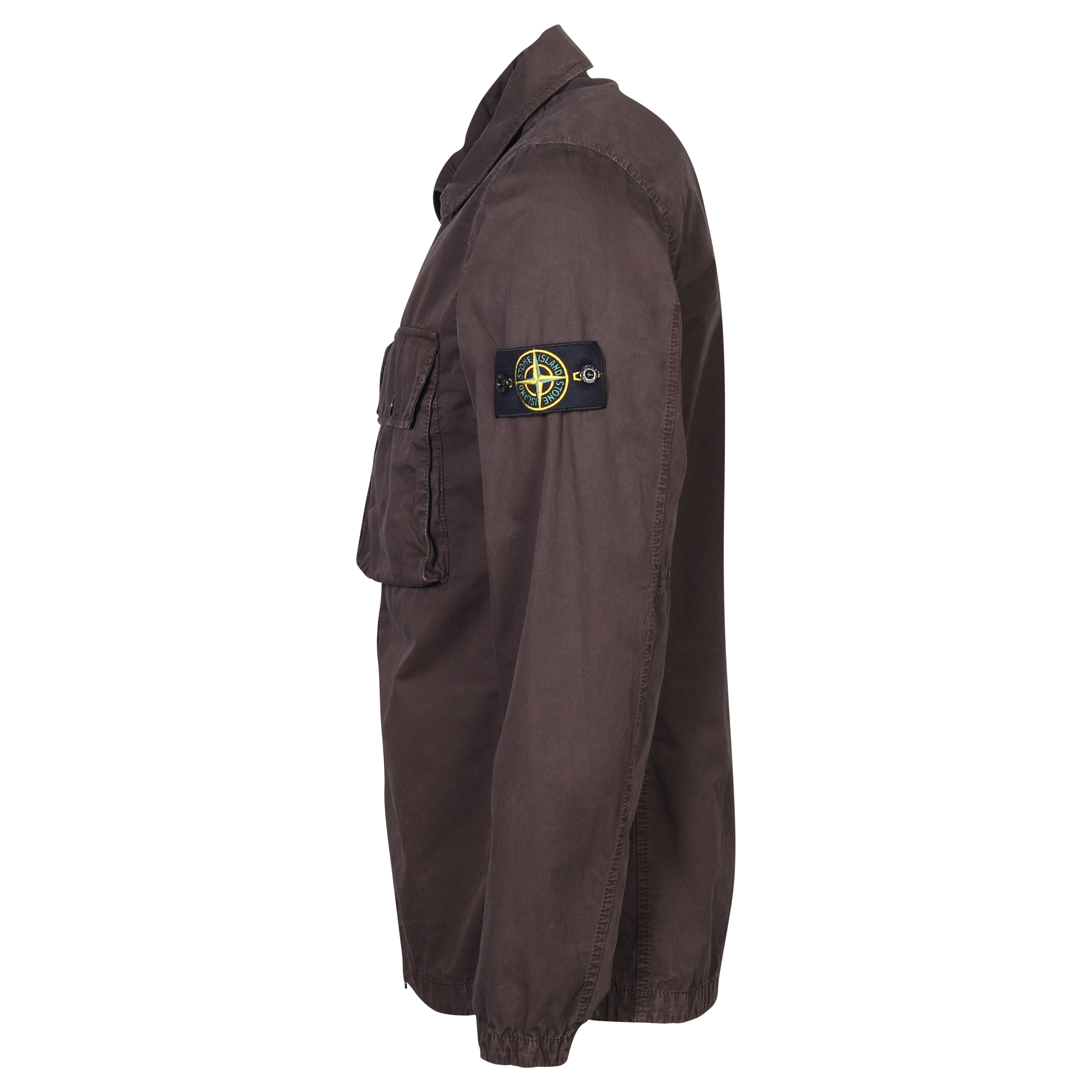 Stone Island Cotton Overshirt Washed Brown L