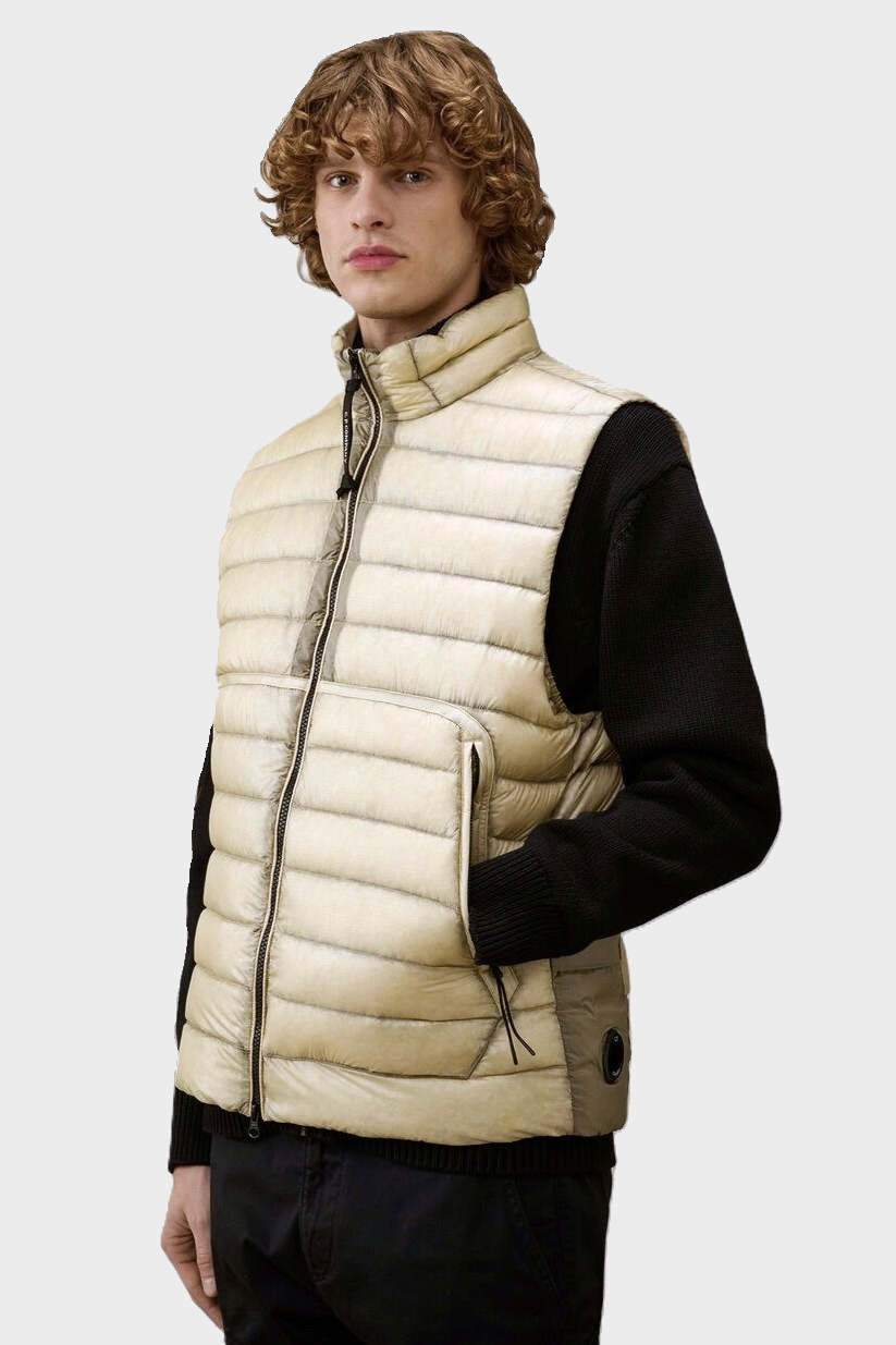 C.P. COMPANY D.D. Shell Light Down Vest in Frozen Dew