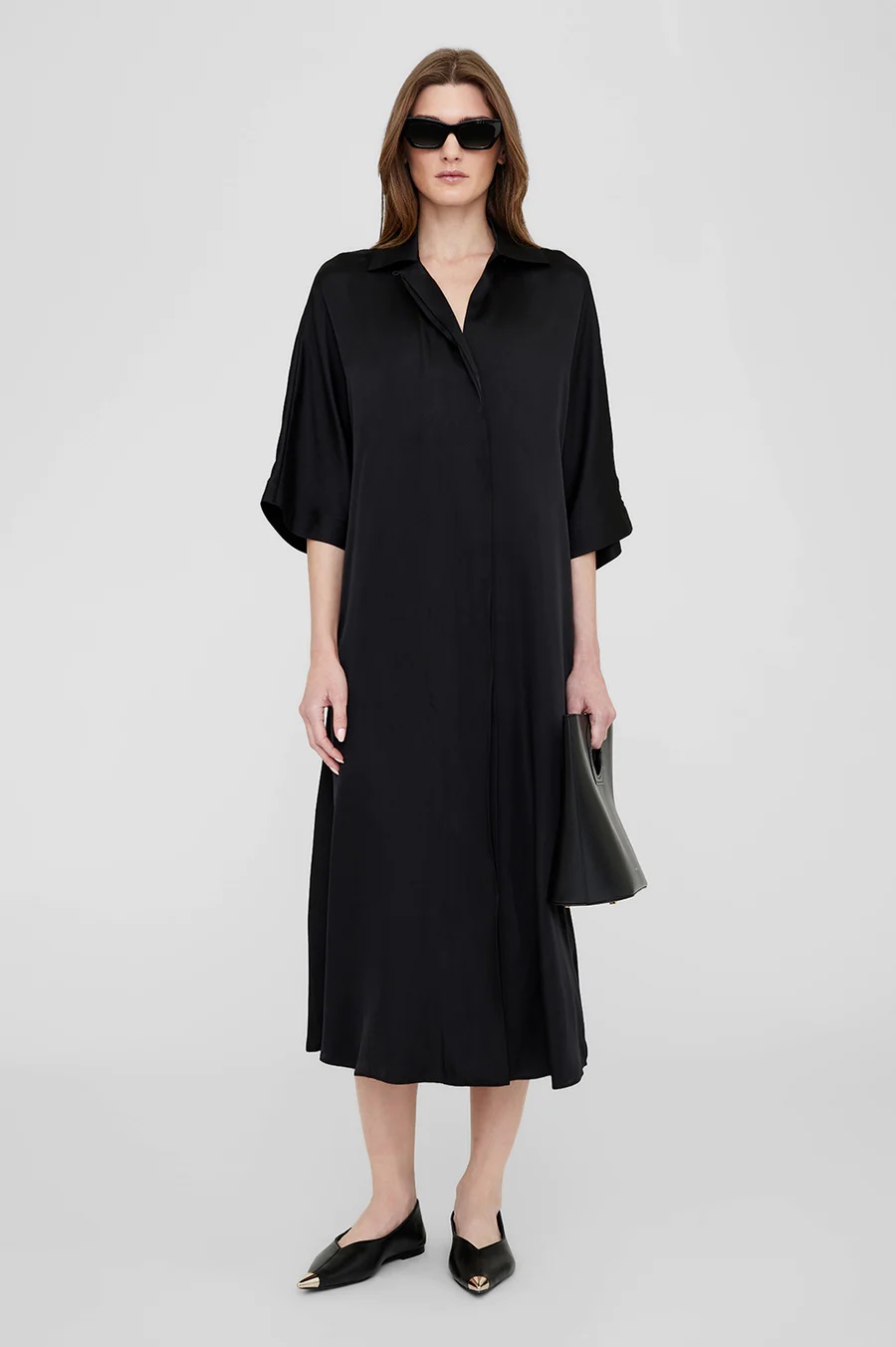 ANINE BING Julia Dress in Black XS