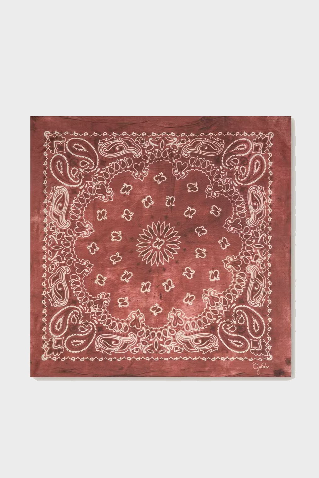 GOLDEN GOOSE Paisley-Patterned Silk Foulard in Burgundy