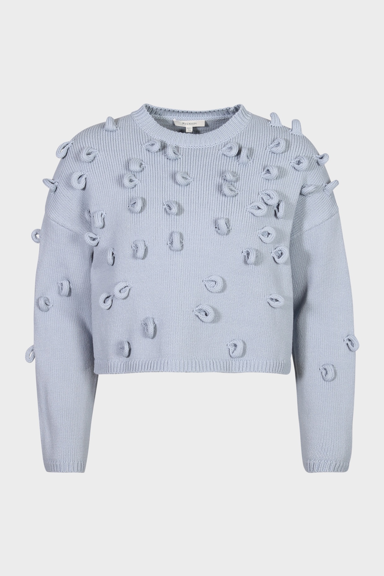 JW ANDERSON Cropped Loop Jumper in Powder Blue