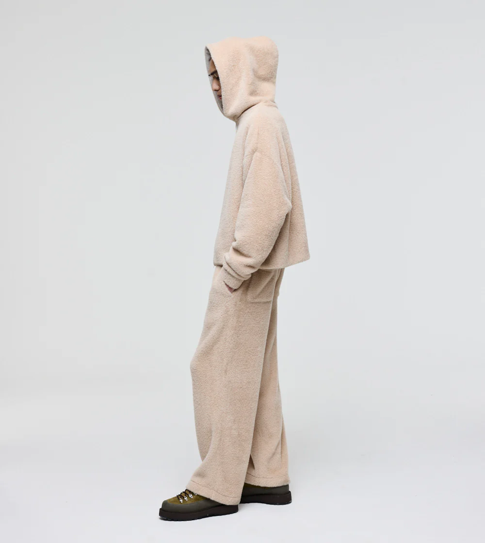 PERPLEX Fluffy Sweatpants in Beige