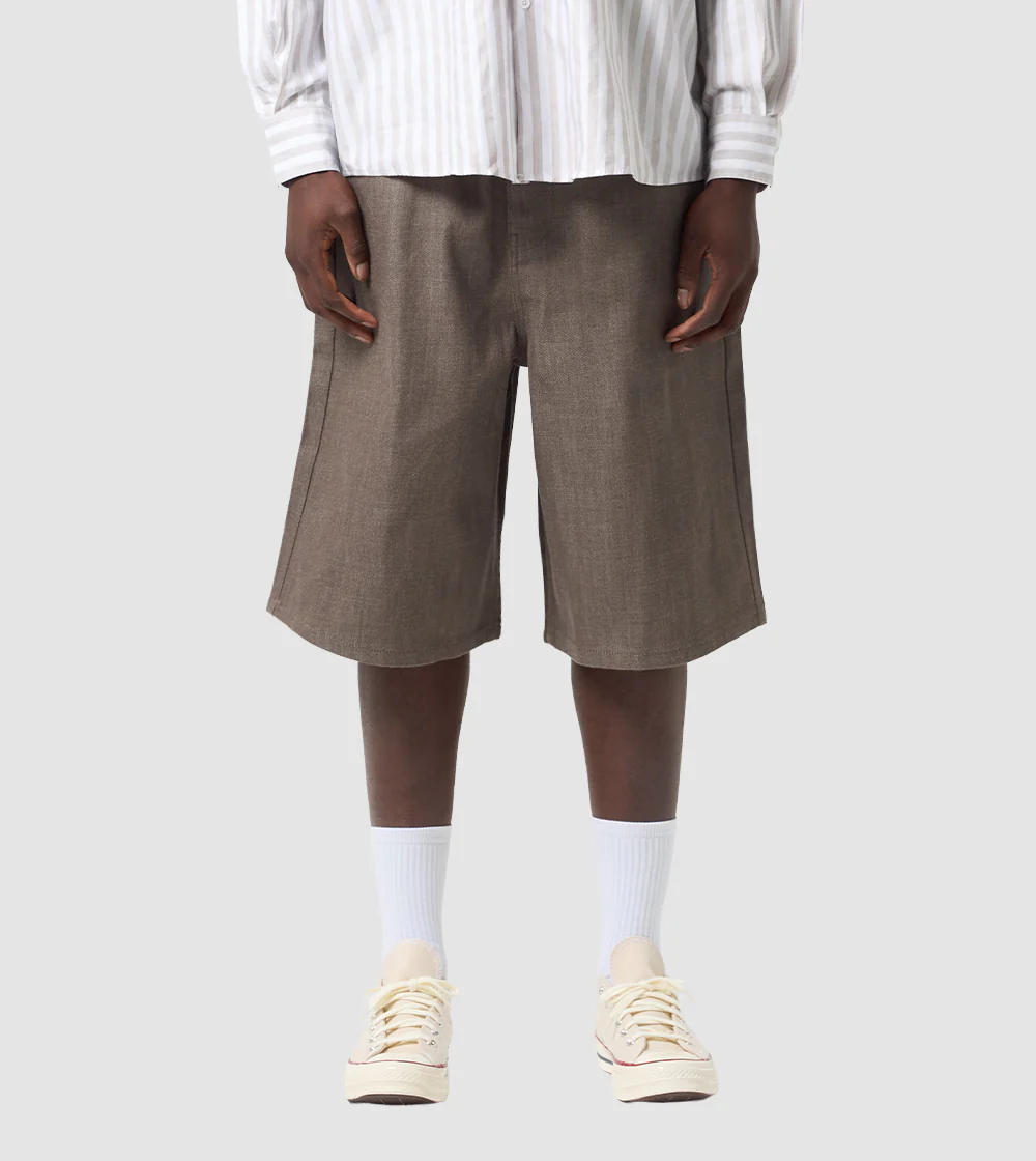 PERPLEX Japanese Raw Denim Shorts in Brown