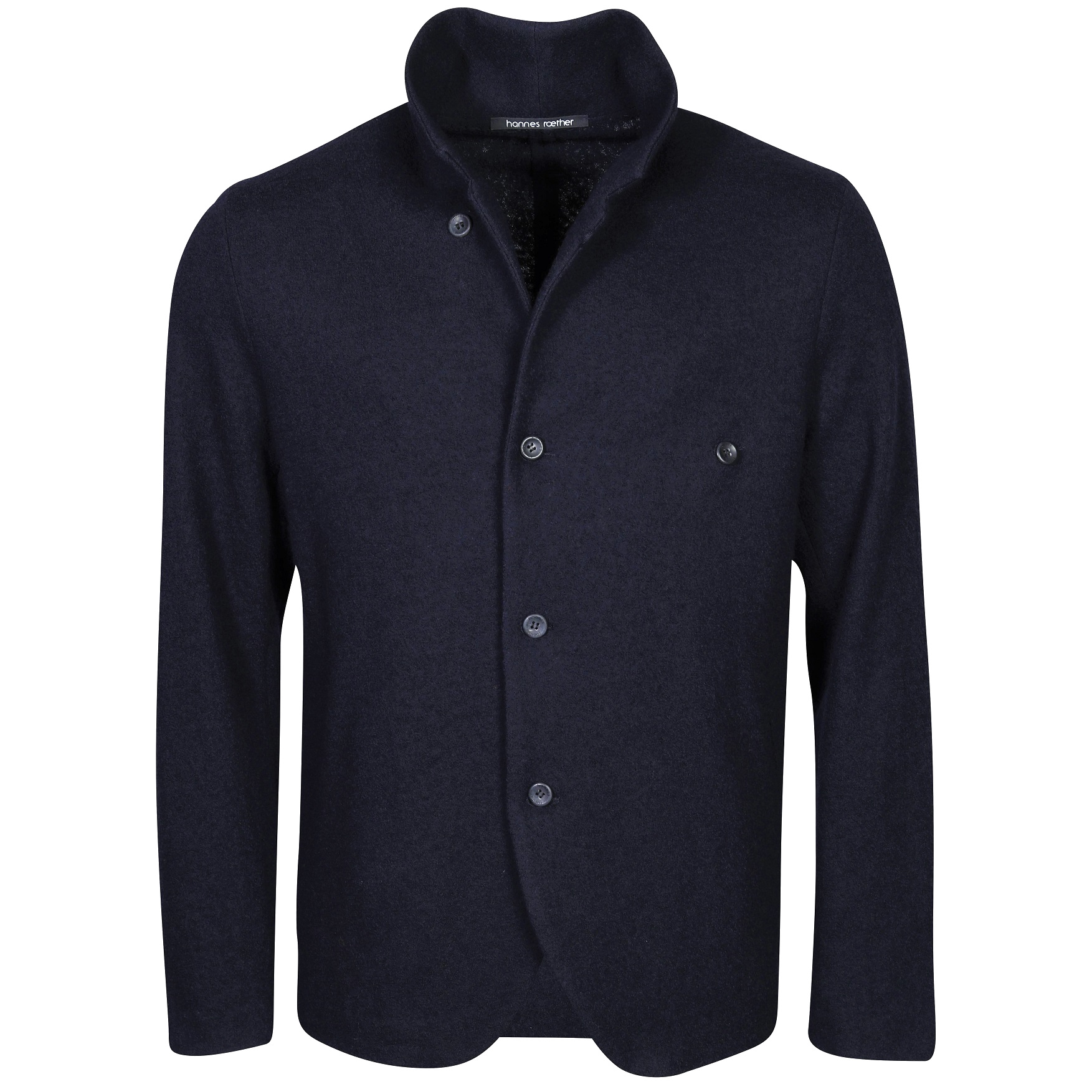 HANNES ROETHER Wool Jacket in Dark Navy 3XL