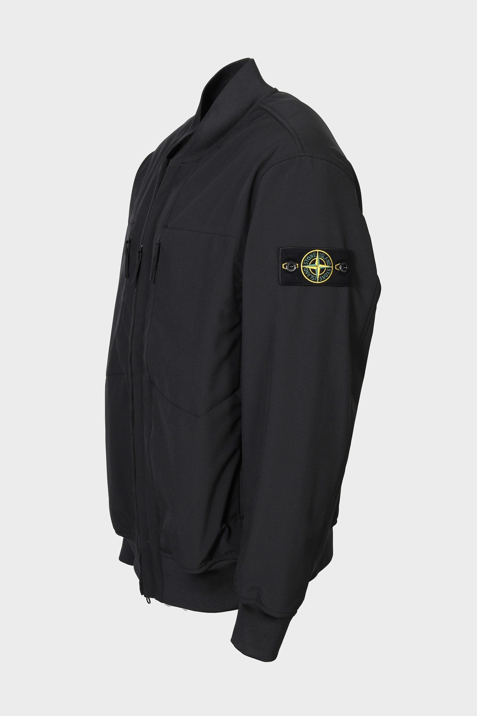 STONE ISLAND Soft Shell-R e.dye® Technology Bomber Jacket in Black