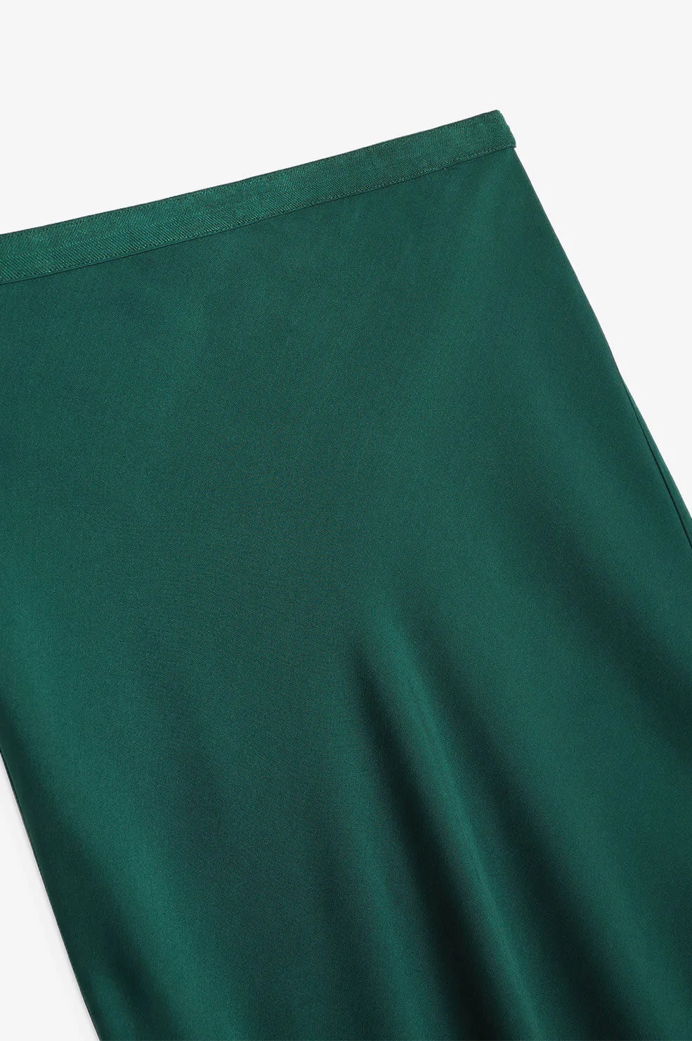 Anine Bing Silk Skirt Erin in Emerald Green