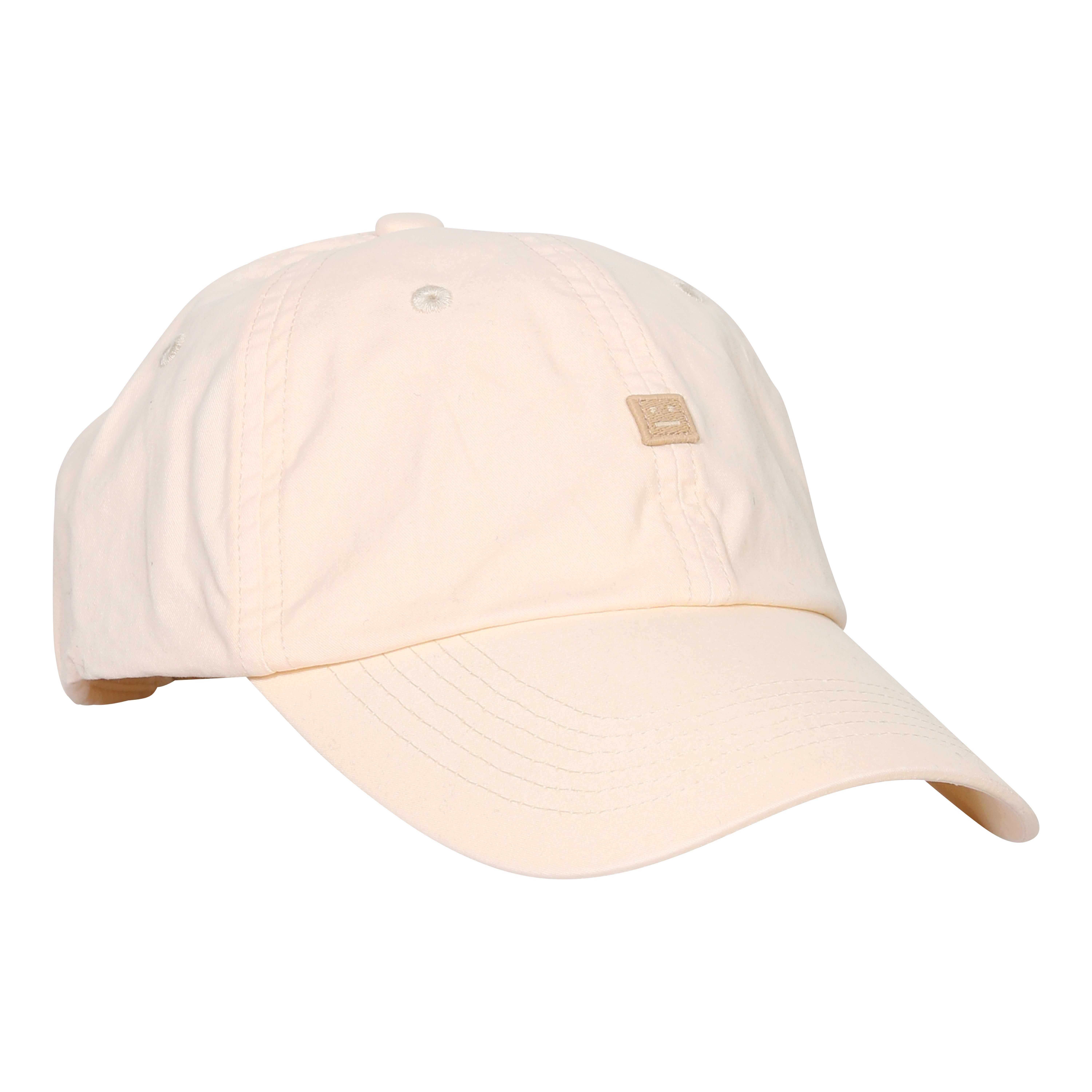 Acne Studios Face Mini Logo Cap in Cream Beige