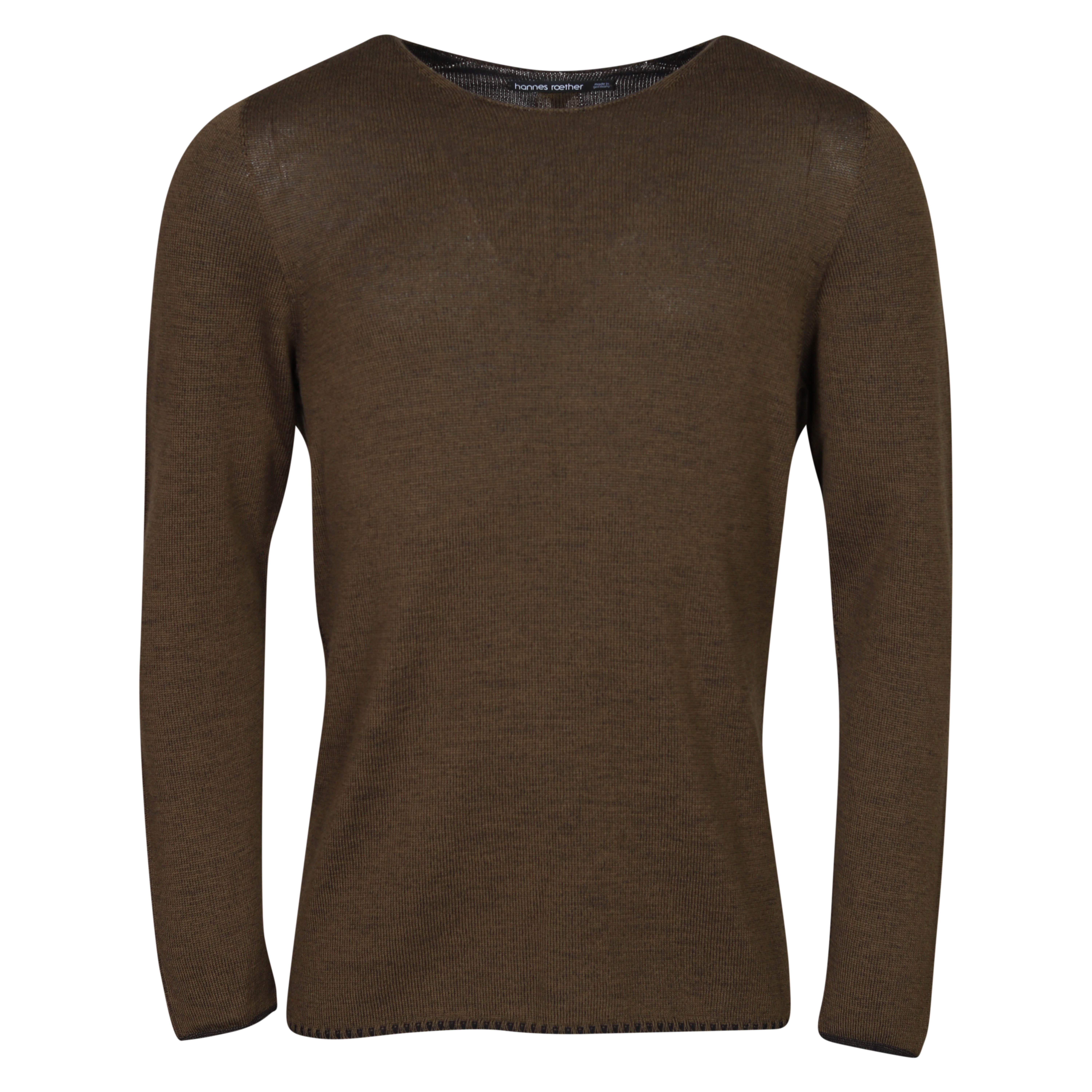 Hannes Roether Knit Sweater in Brown Melange