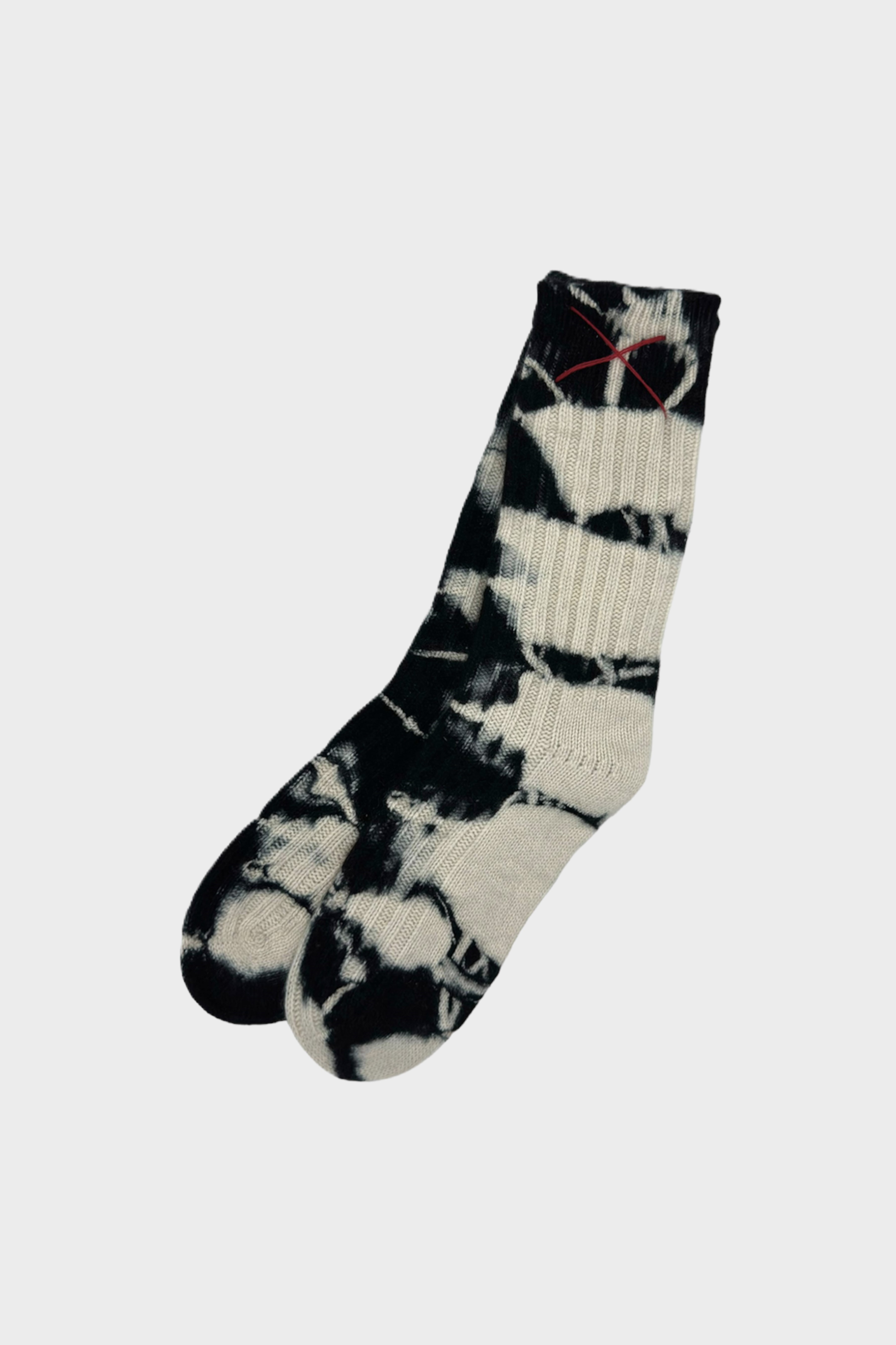 MELL-O Tie Dye Cashmere Socks in Black