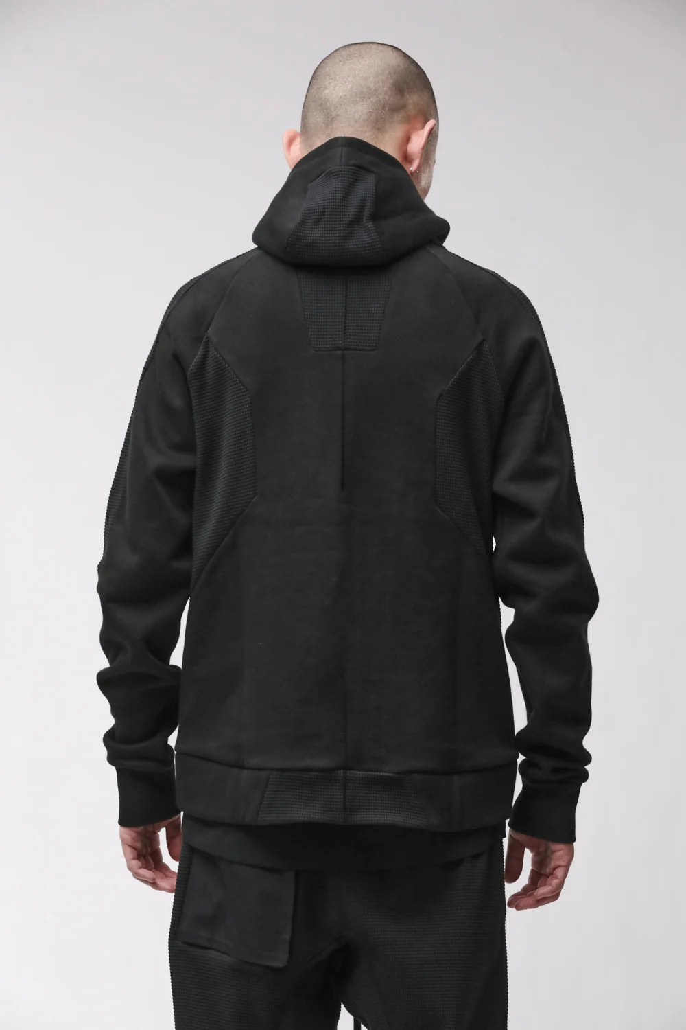THOM KROM Zip Hoodie in Black