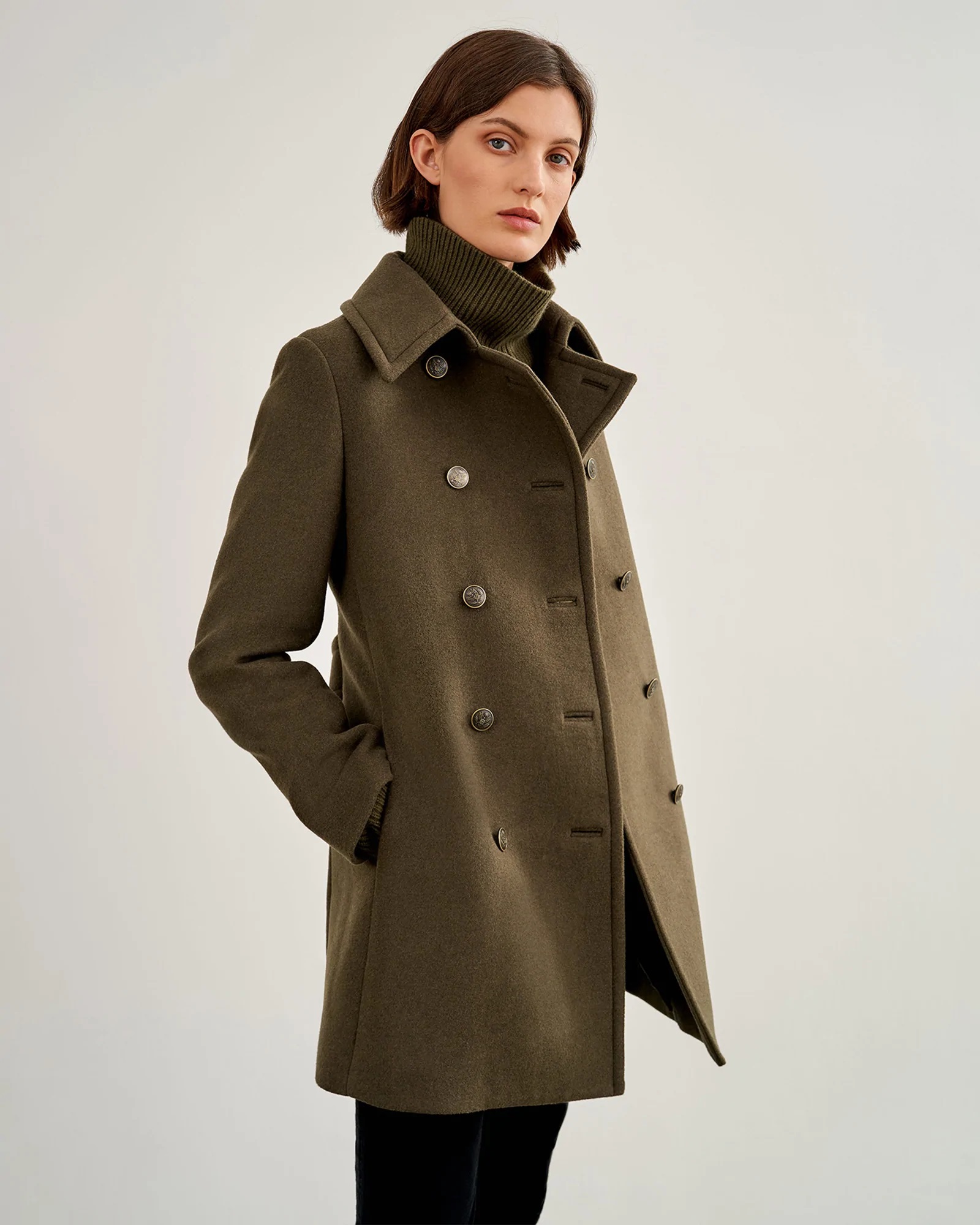 Nili Lotan Melina Coat in Army Green