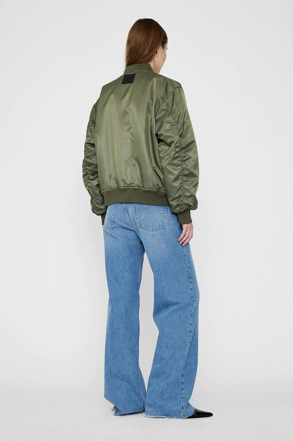 ANINE BING Leon Bomber Jacket in Army Green M