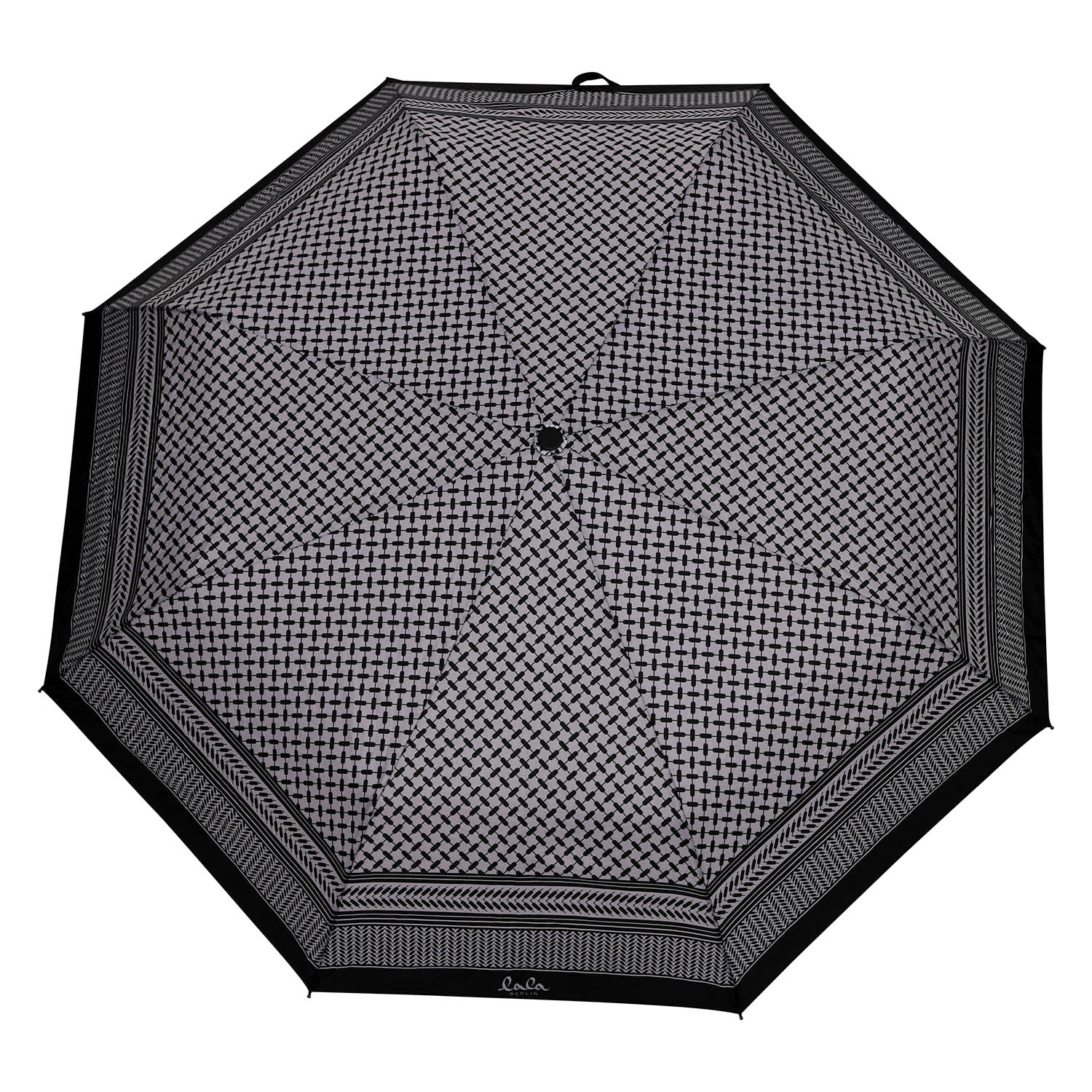 Lala Berlin Umbrella Ulla Black/Offwhite Kufiya