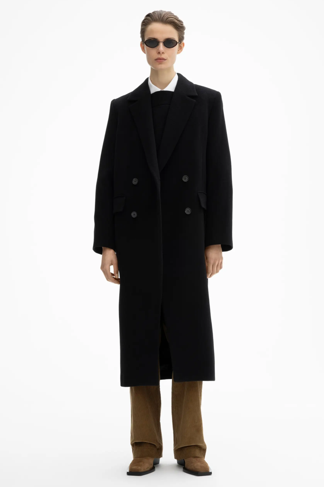 DAGMAR Double Breasted Coat in Black 40
