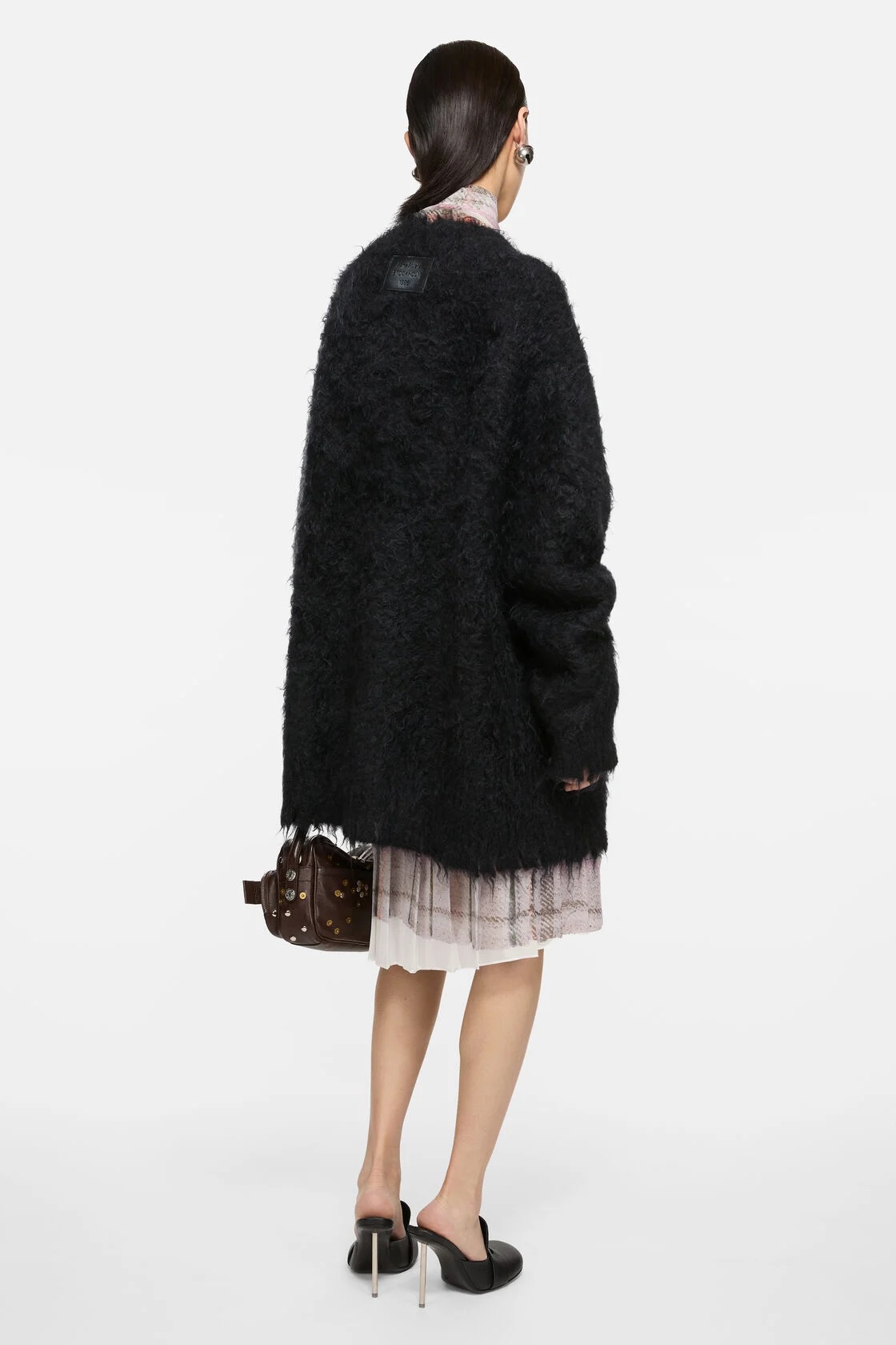 ACNE STUDIOS Fluffy Cardigan in Black