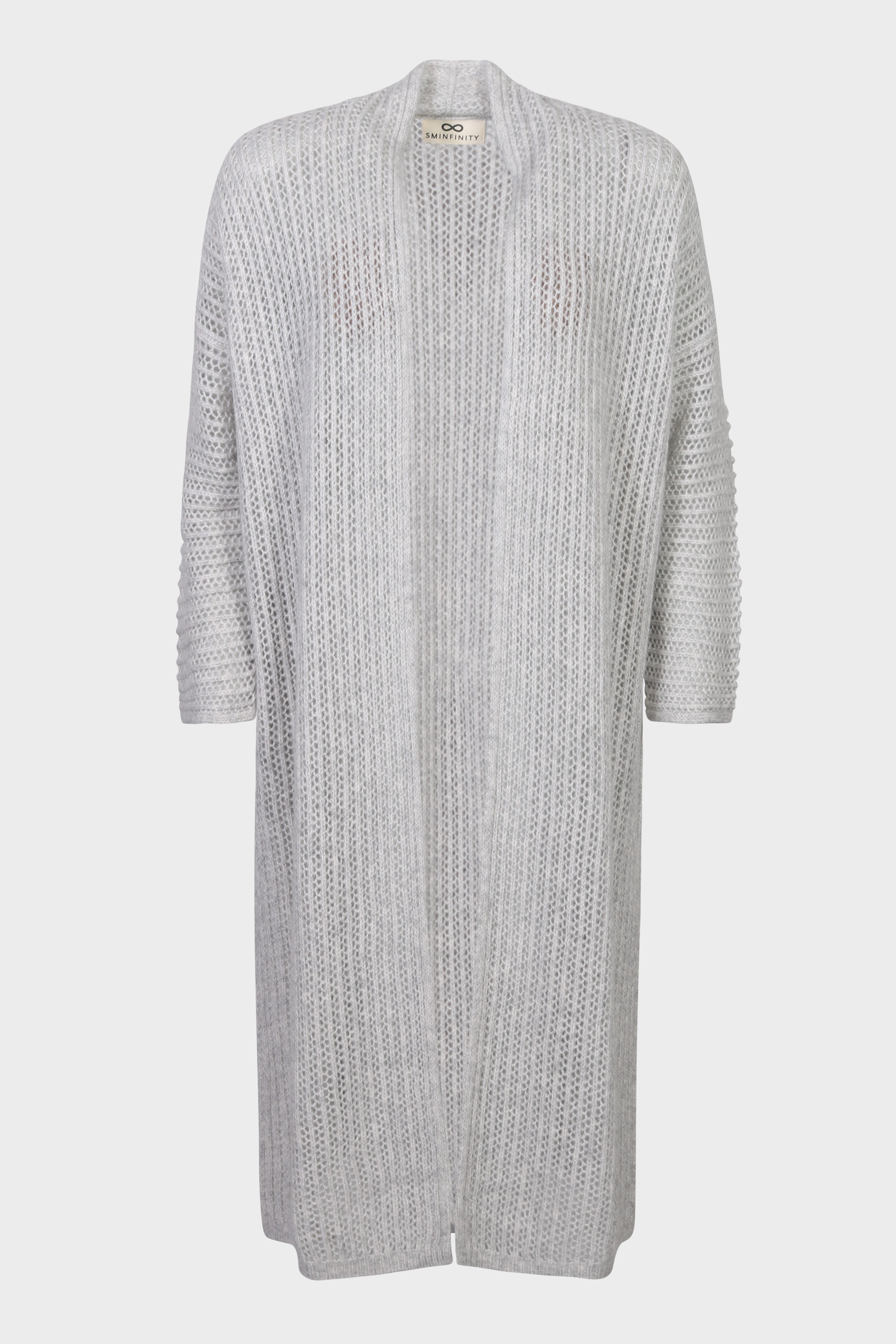 SMINFINITY Blurry Knit Coat in Heather Grey