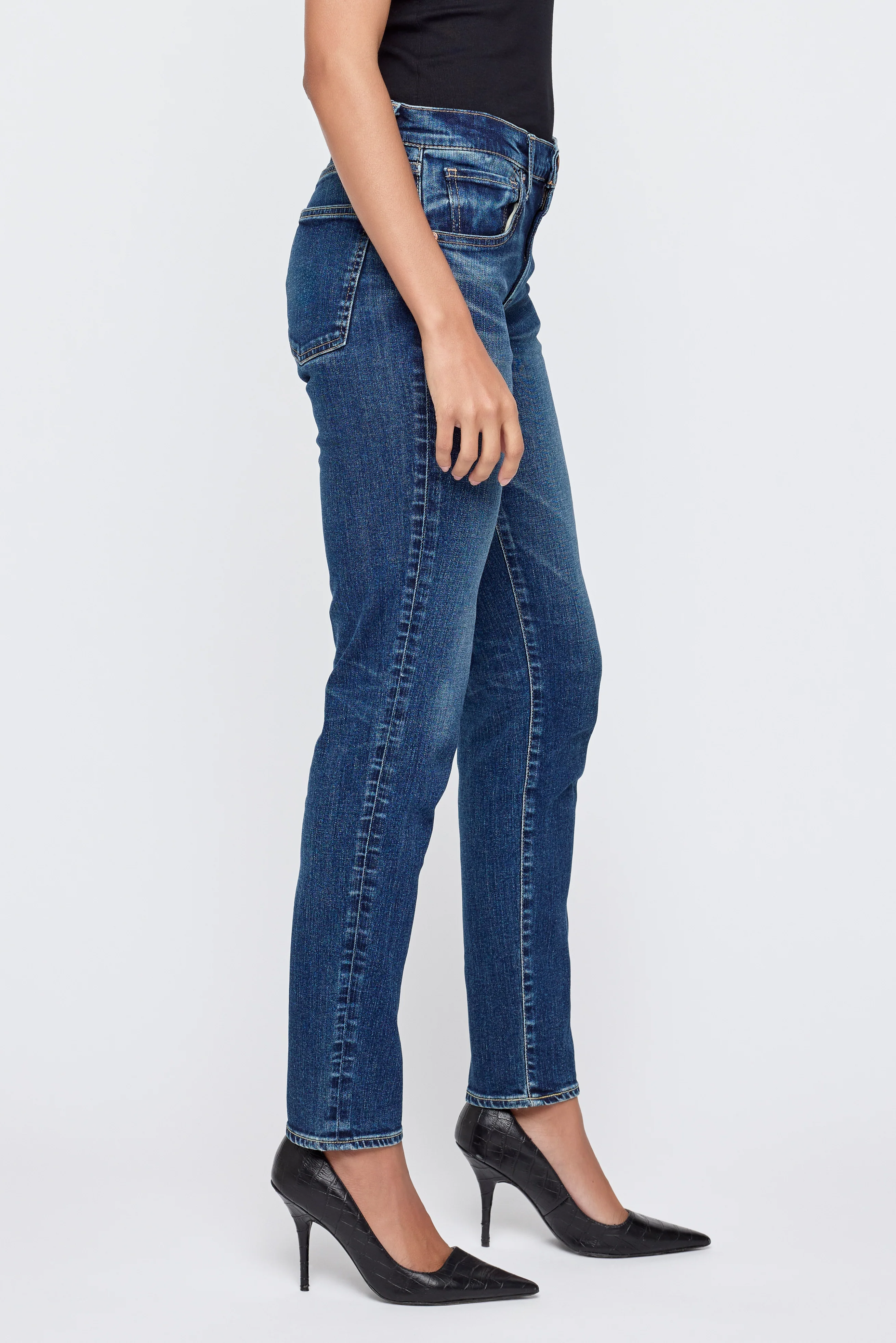 MOUSSY VINTAGE Jeans Skinny Long Clocester in Dark Blue