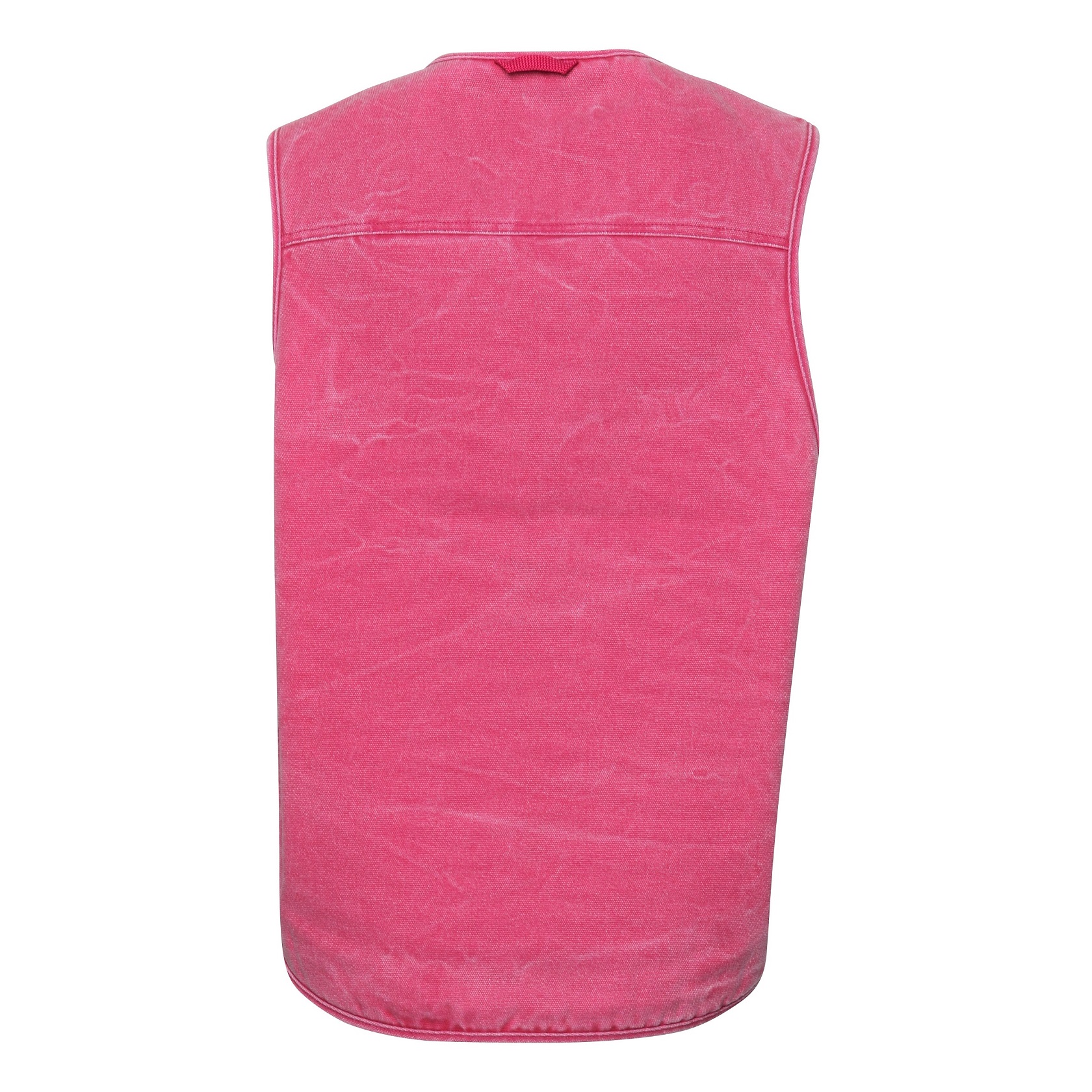 Acne Studios Cotton Canvas Vest in Fuchsia Pink S