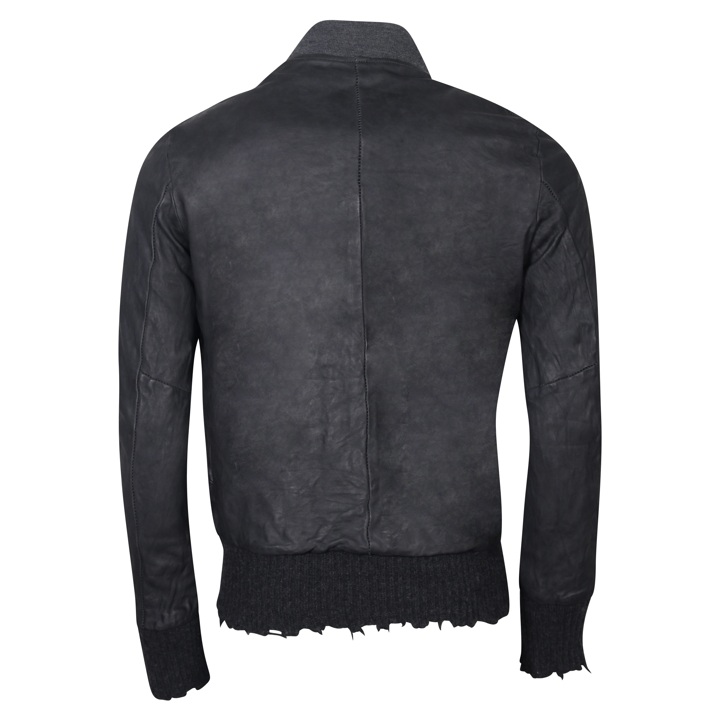 Giorgio Brato Brushed Leather Jacket Grey