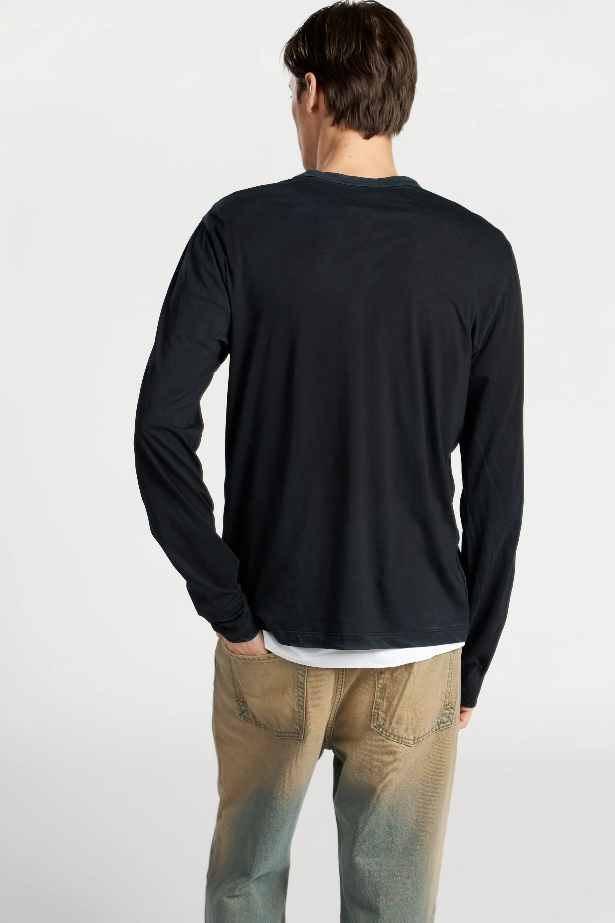 COTTON CITIZEN Classic Crewneck Longsleeve in Vintage Black
