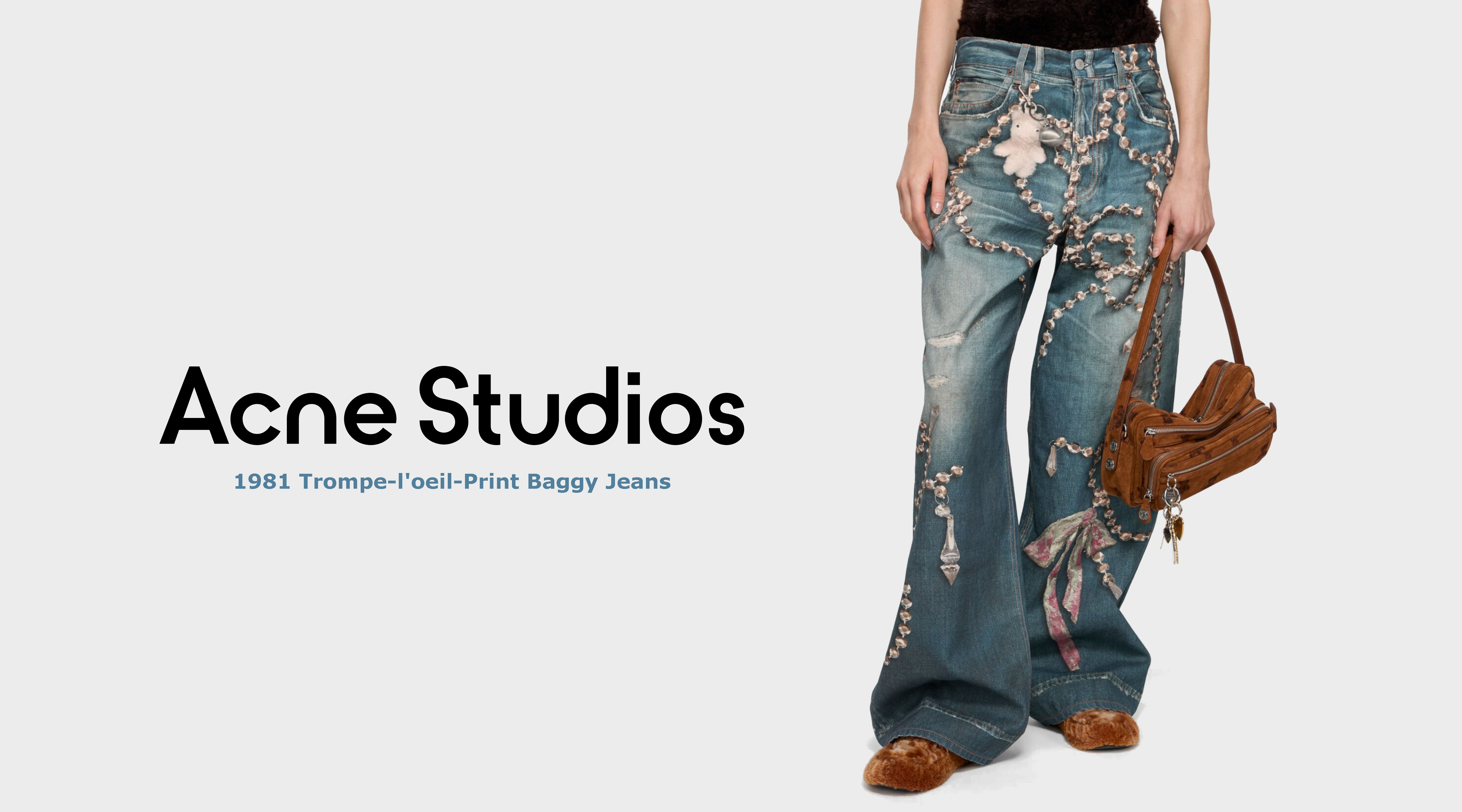 bedruckte hose von acne studios