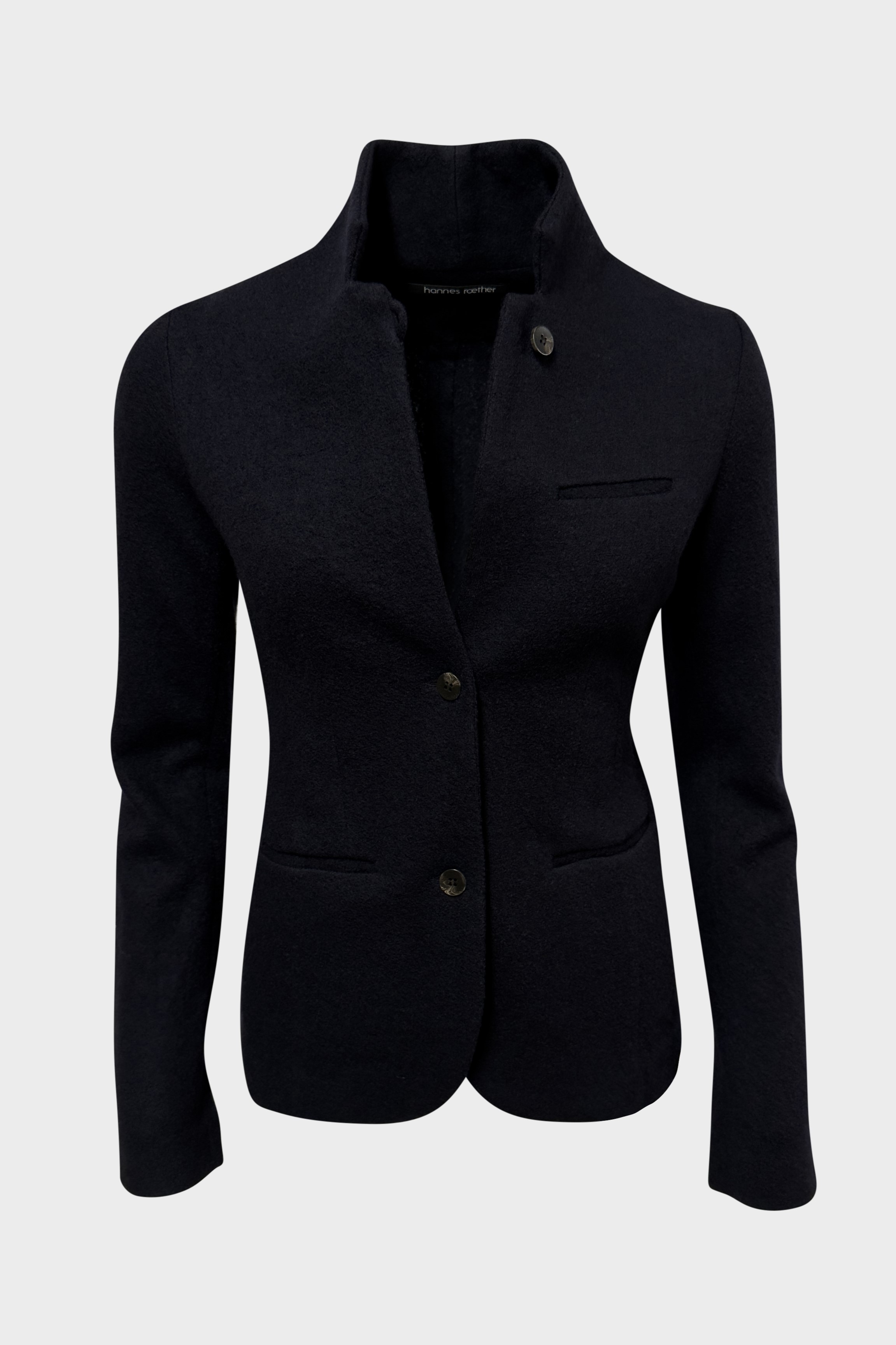 HANNES ROETHER Wool Jacket in Navy