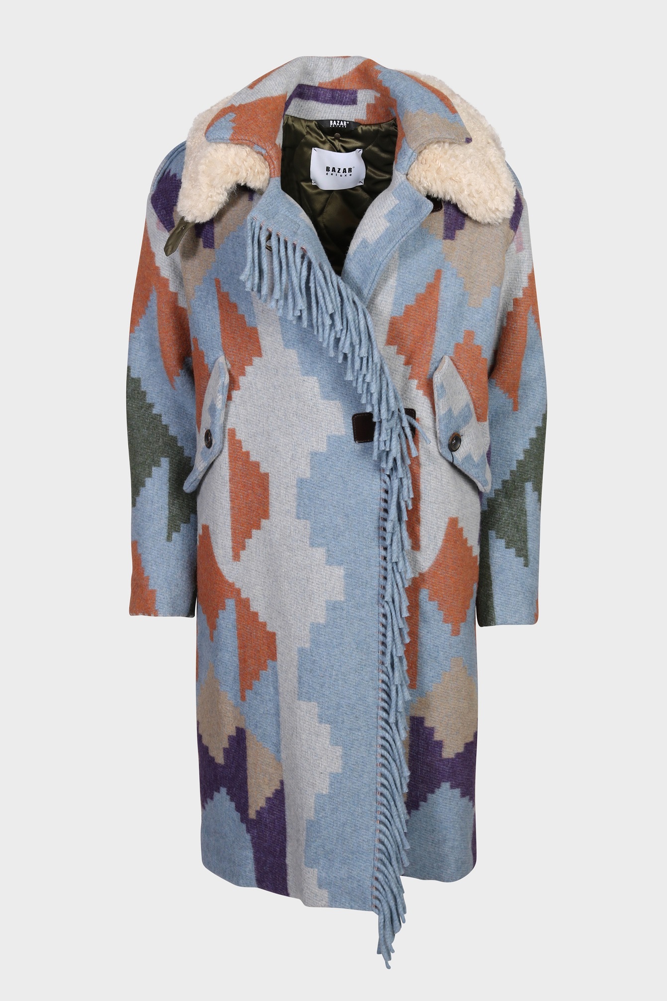 BAZAR DELUXE Wool Coat Multicolor