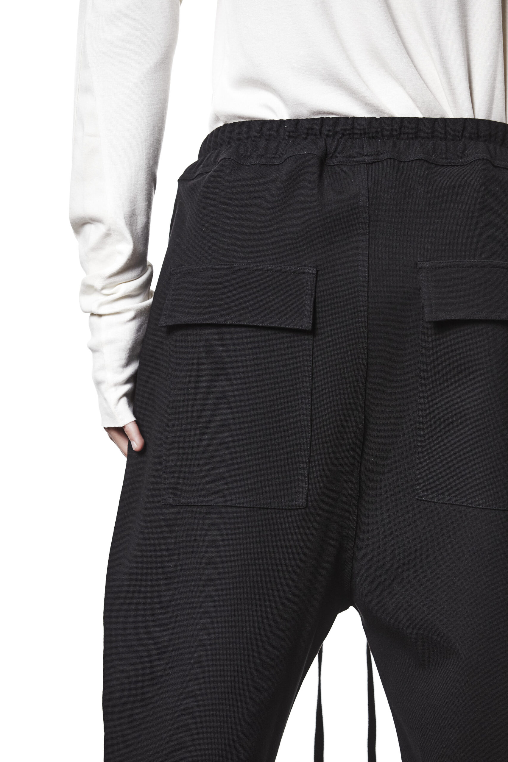 THOM KROM Woven Long Crotch Pant in Black