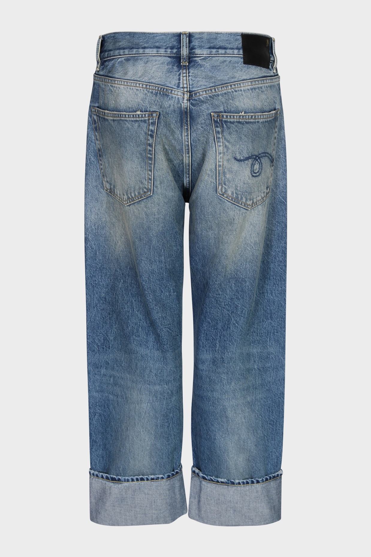 R13 Cuffed X-Boyfriend Jeans in Jasper Wash 31