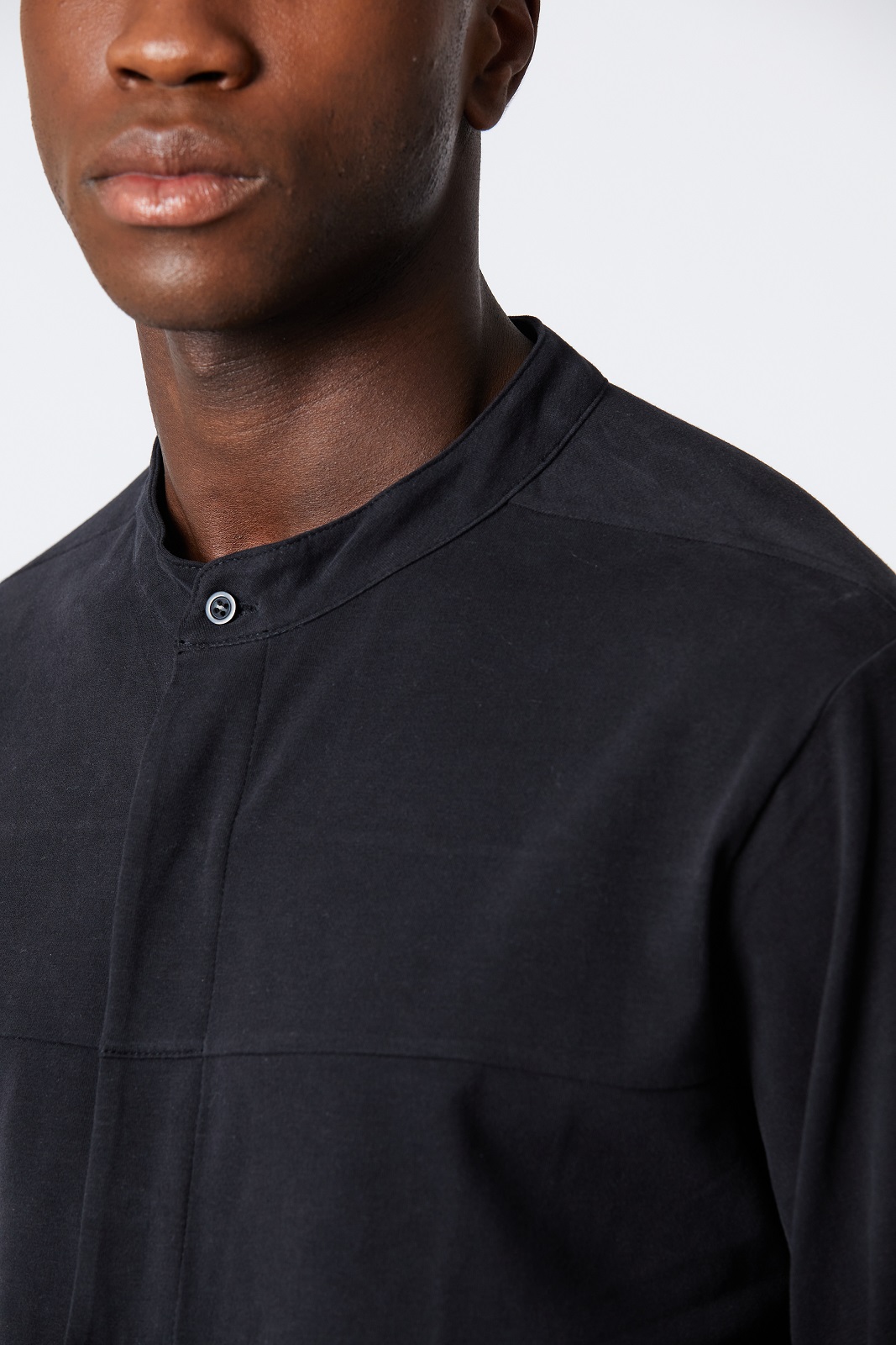 Thom Krom Cotton Shirt in Black XXL