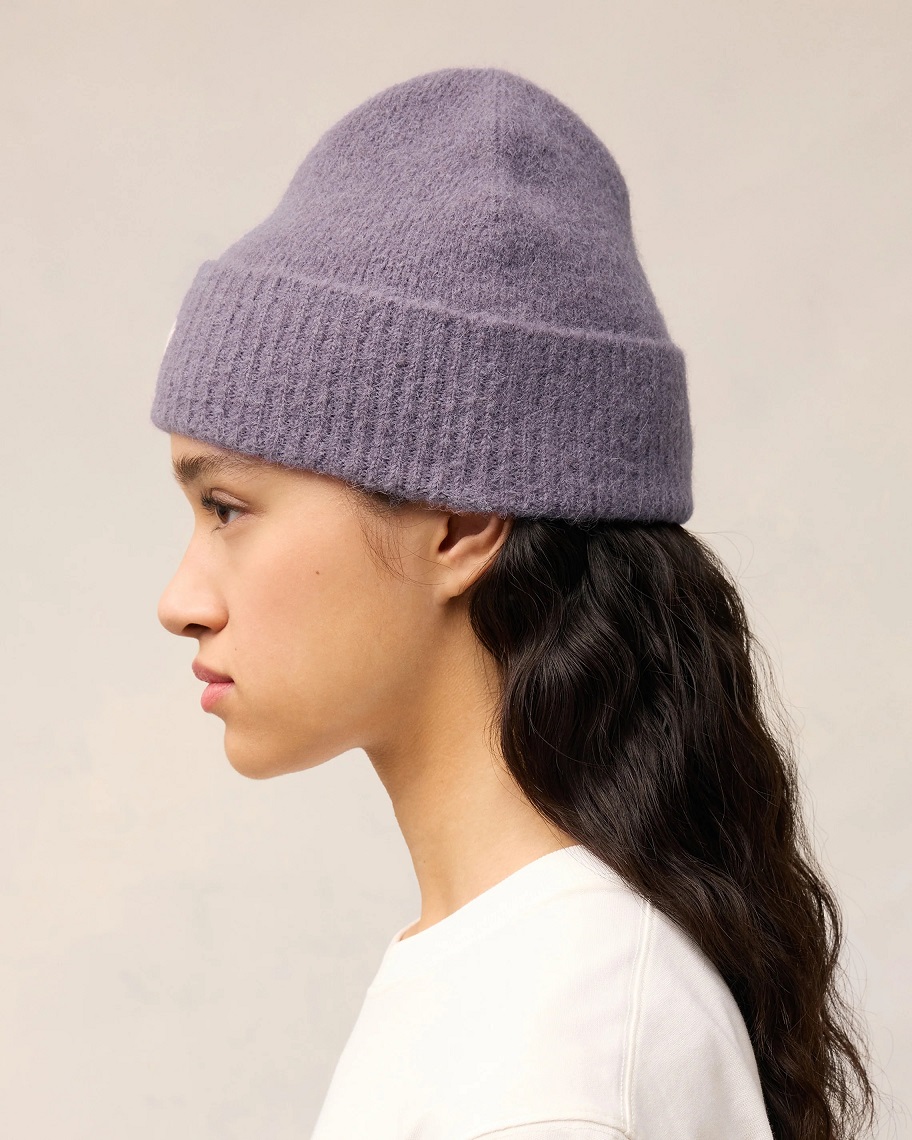 AMI PARIS de Coeur Alpaca Knit Beanie in Lilac