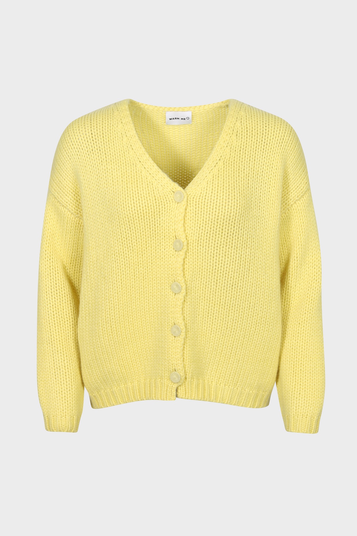 WARM ME Cashmere Cardigan in Yellow M